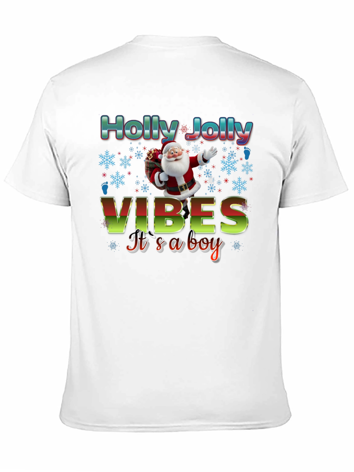 Holly Jolly Vibes Its a Boy T-Shirt