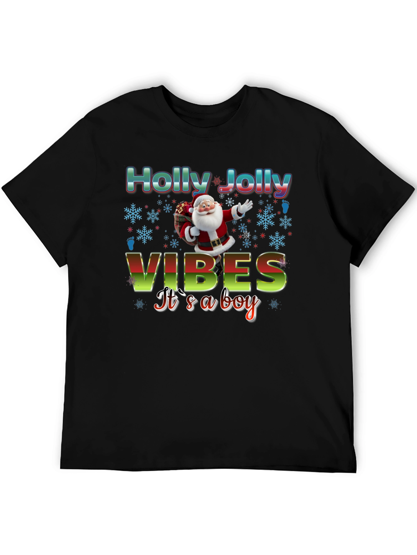 Holly Jolly Vibes Its a Boy T-Shirt