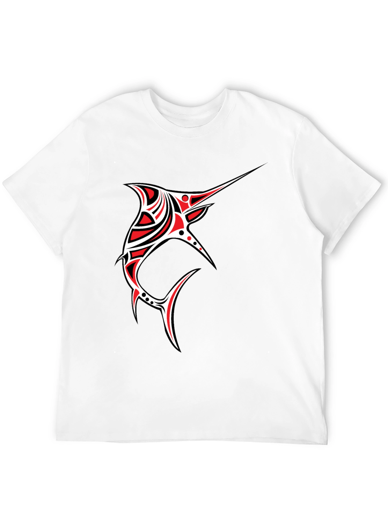 Tribal Marlin Graphic Tee - Black