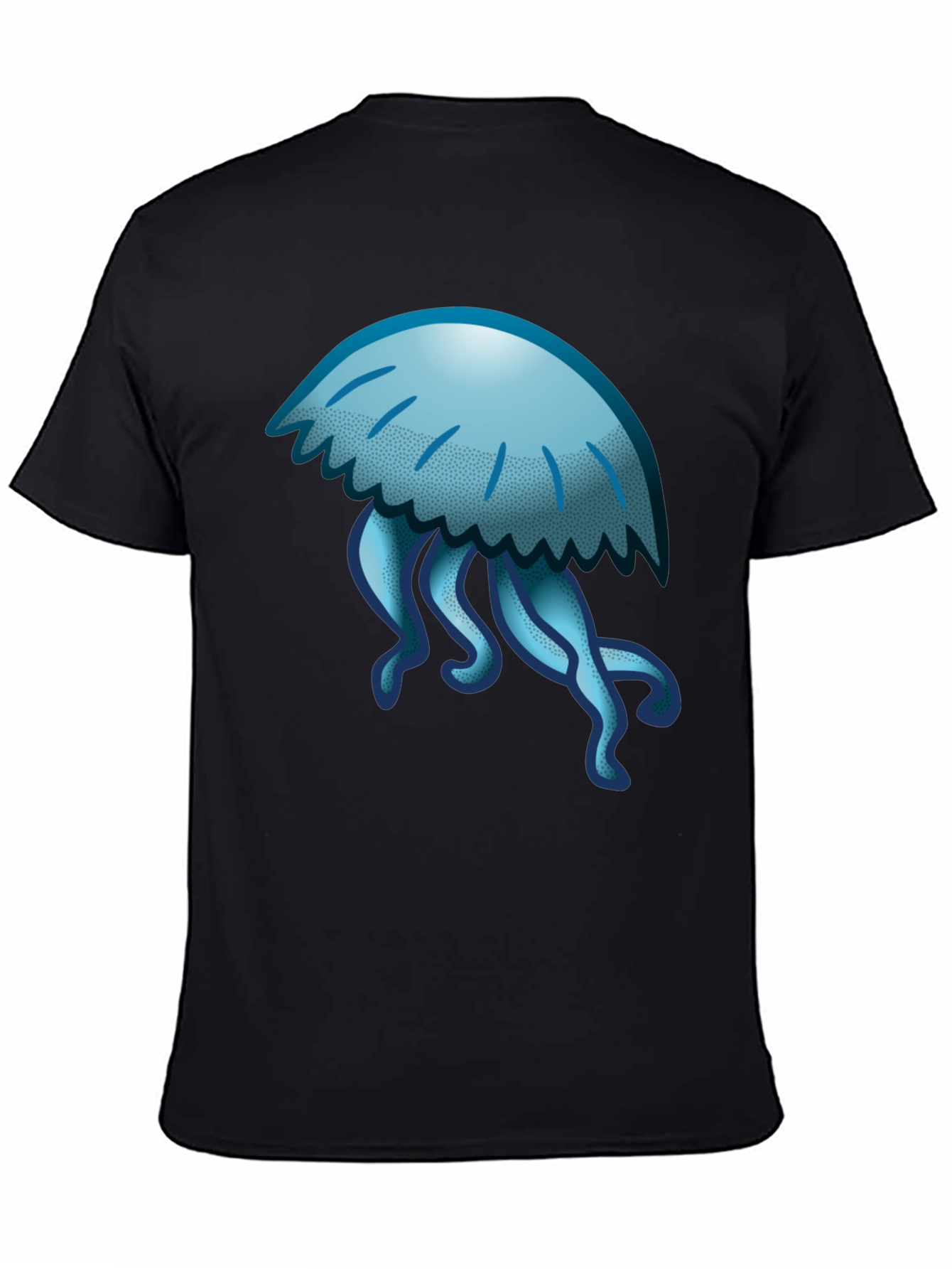 Jellyfish Graphic Tee - Casual Black T-Shirt