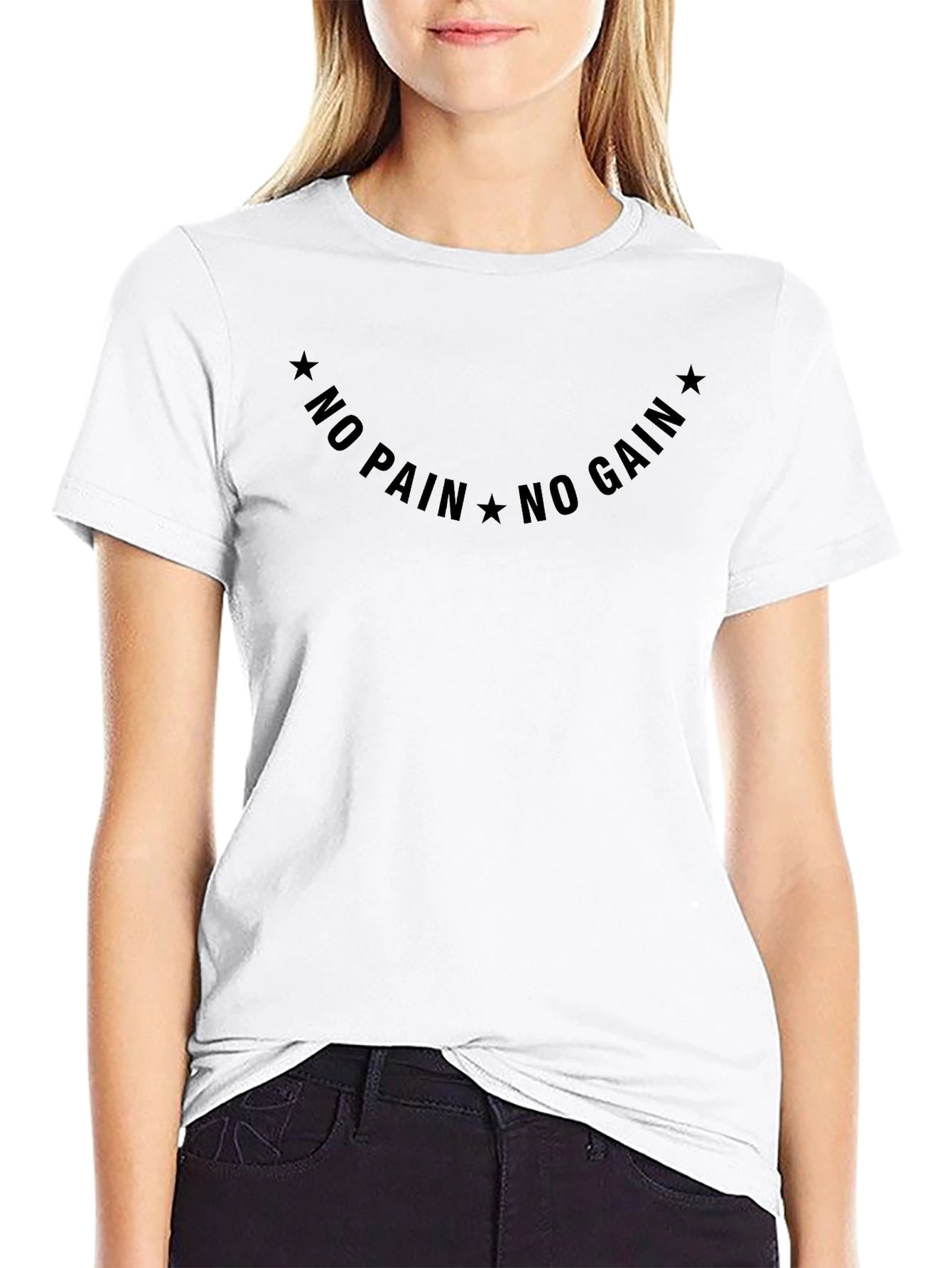 No Pain No Gain Graphic Tee - Black