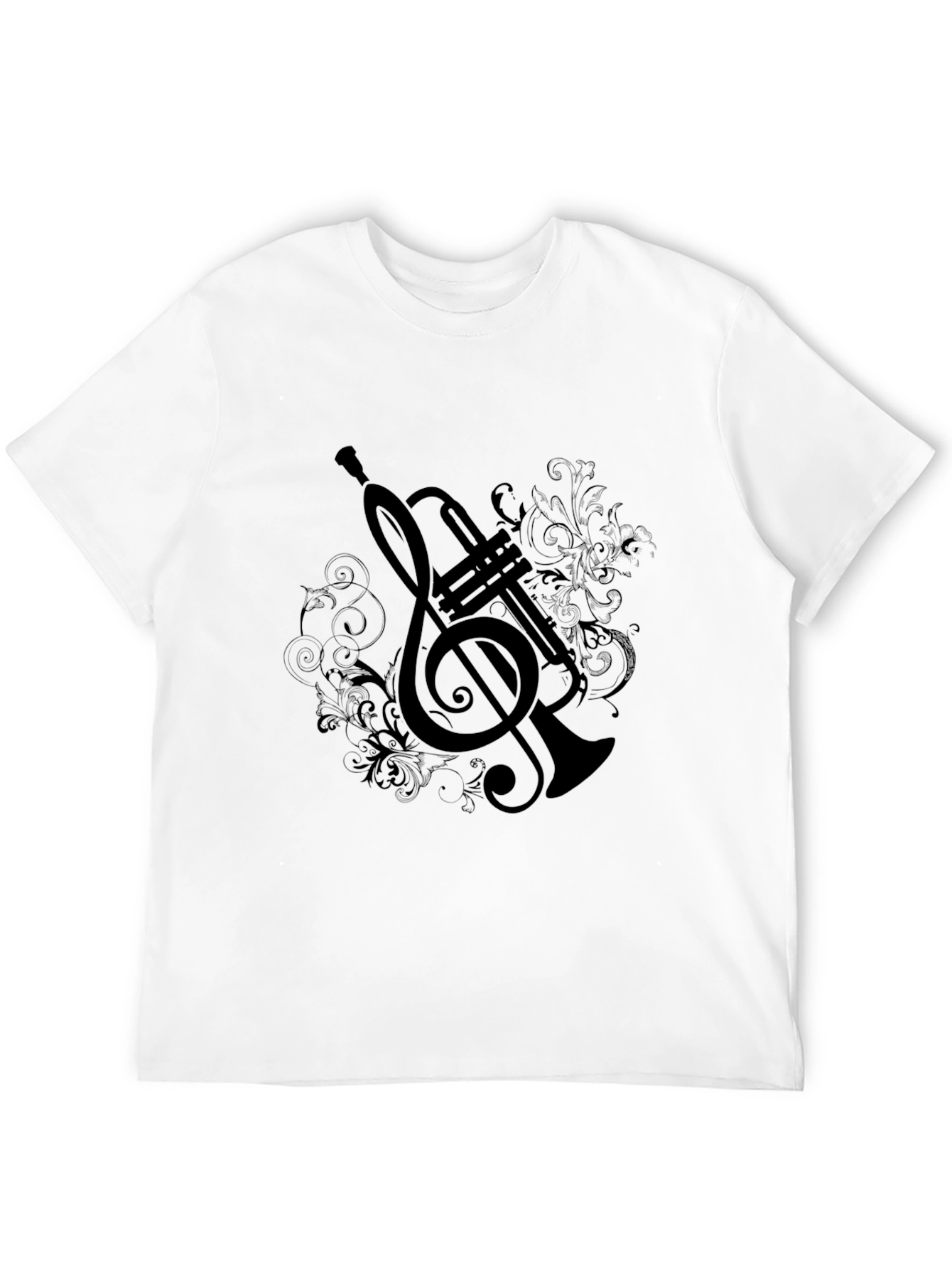 Music Themed Graphic T-Shirt - Black
