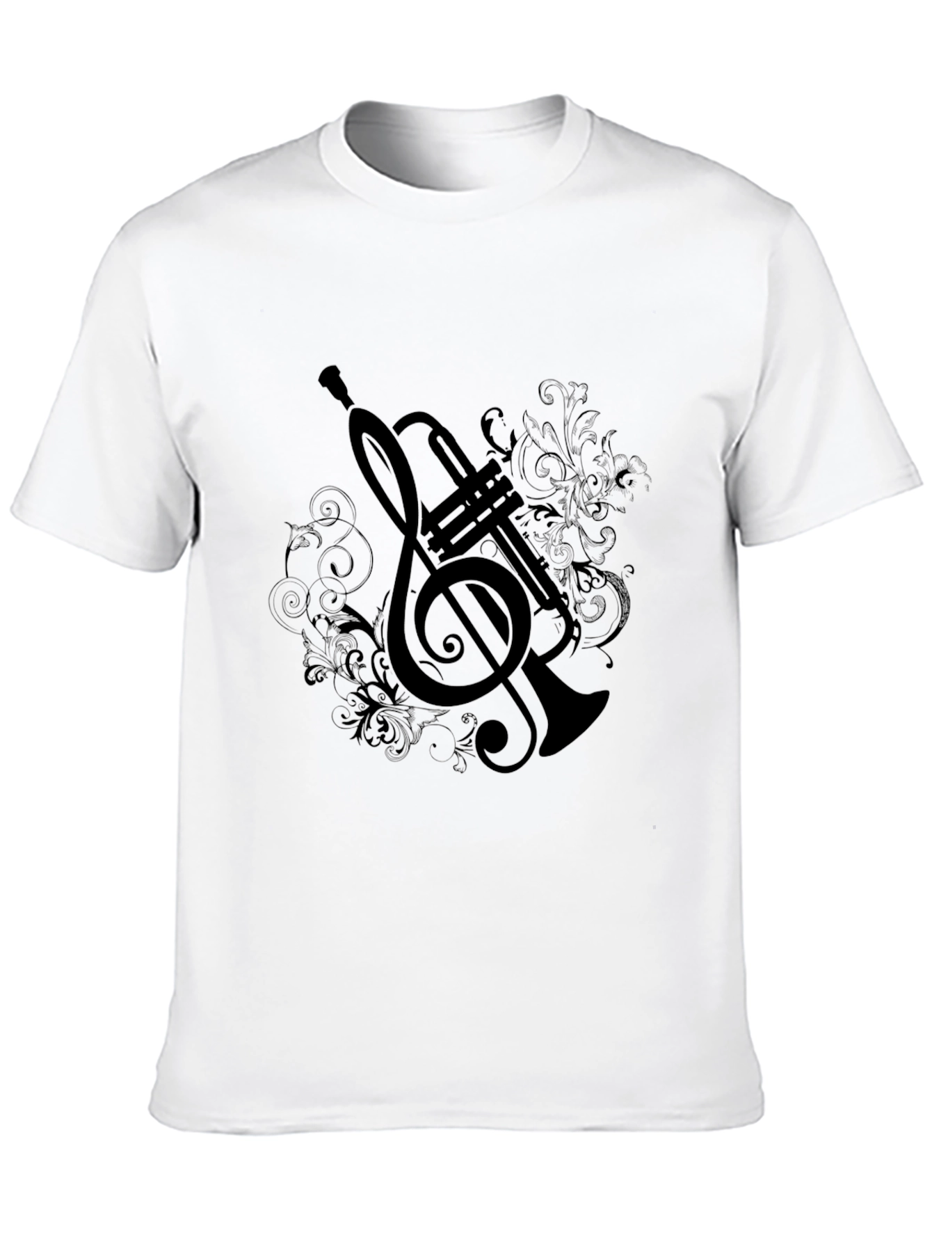 Music Themed Graphic T-Shirt - Black