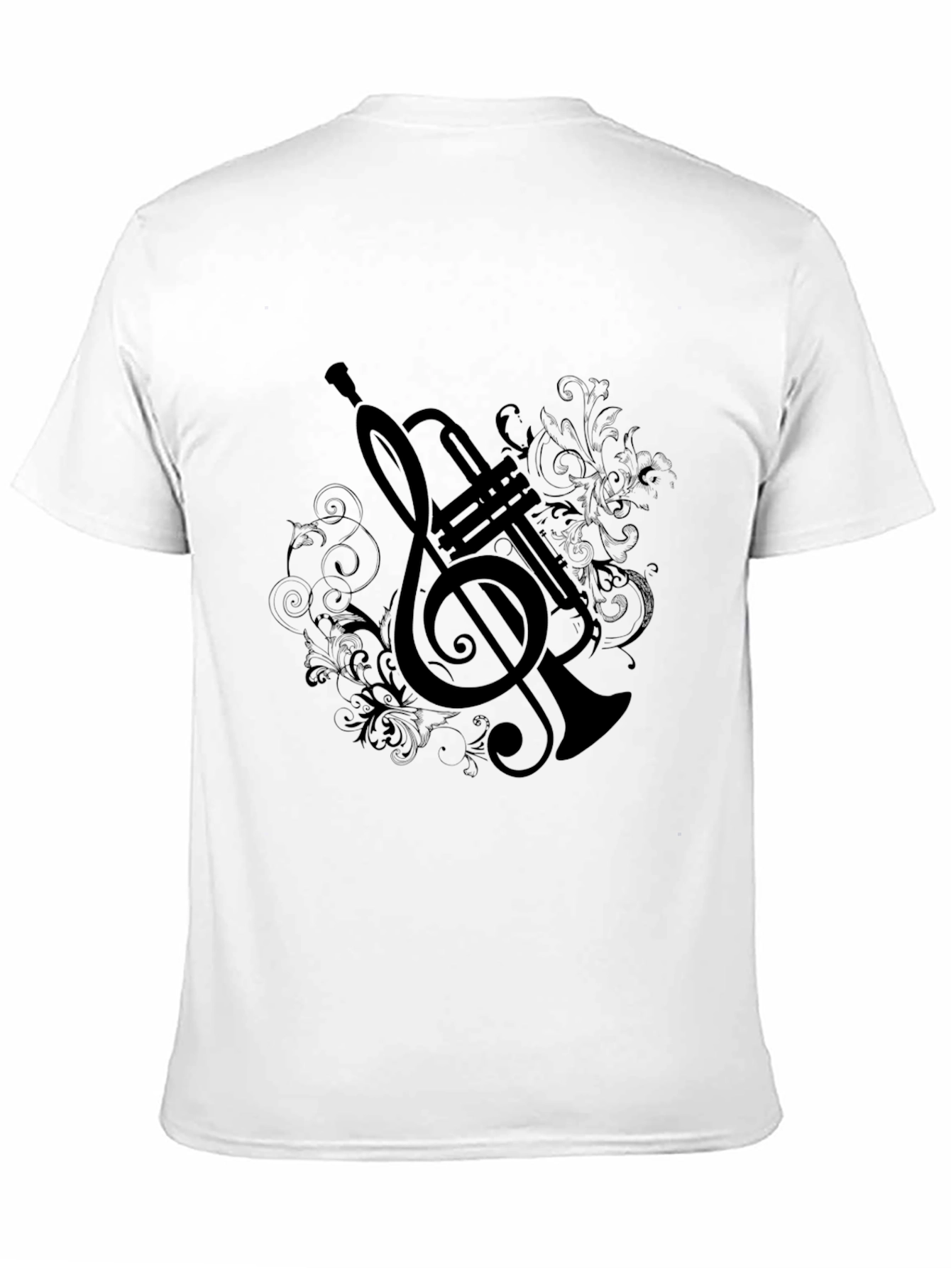 Music Themed Graphic T-Shirt - Black