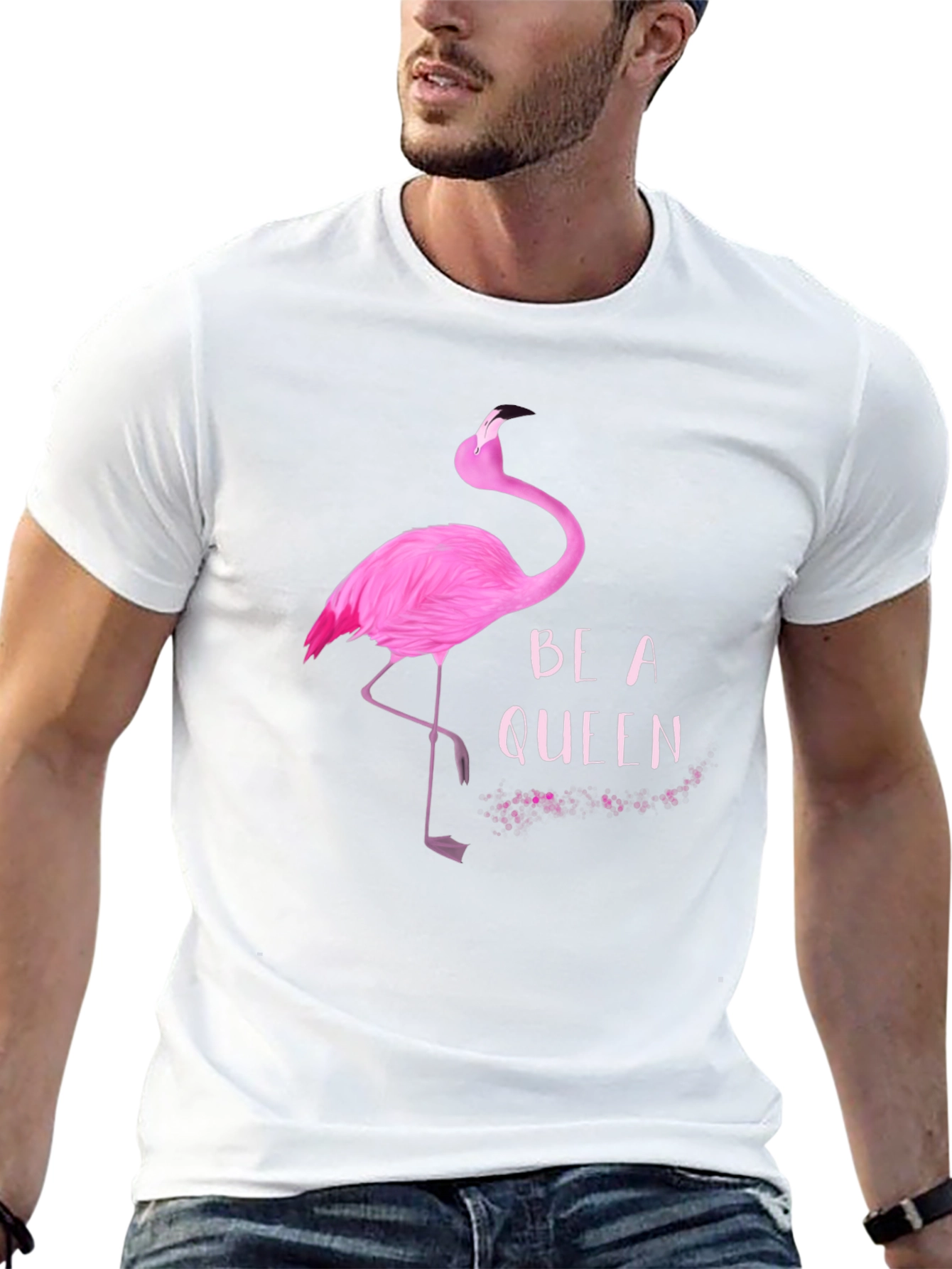 Be a Queen Flamingo Graphic T-Shirt