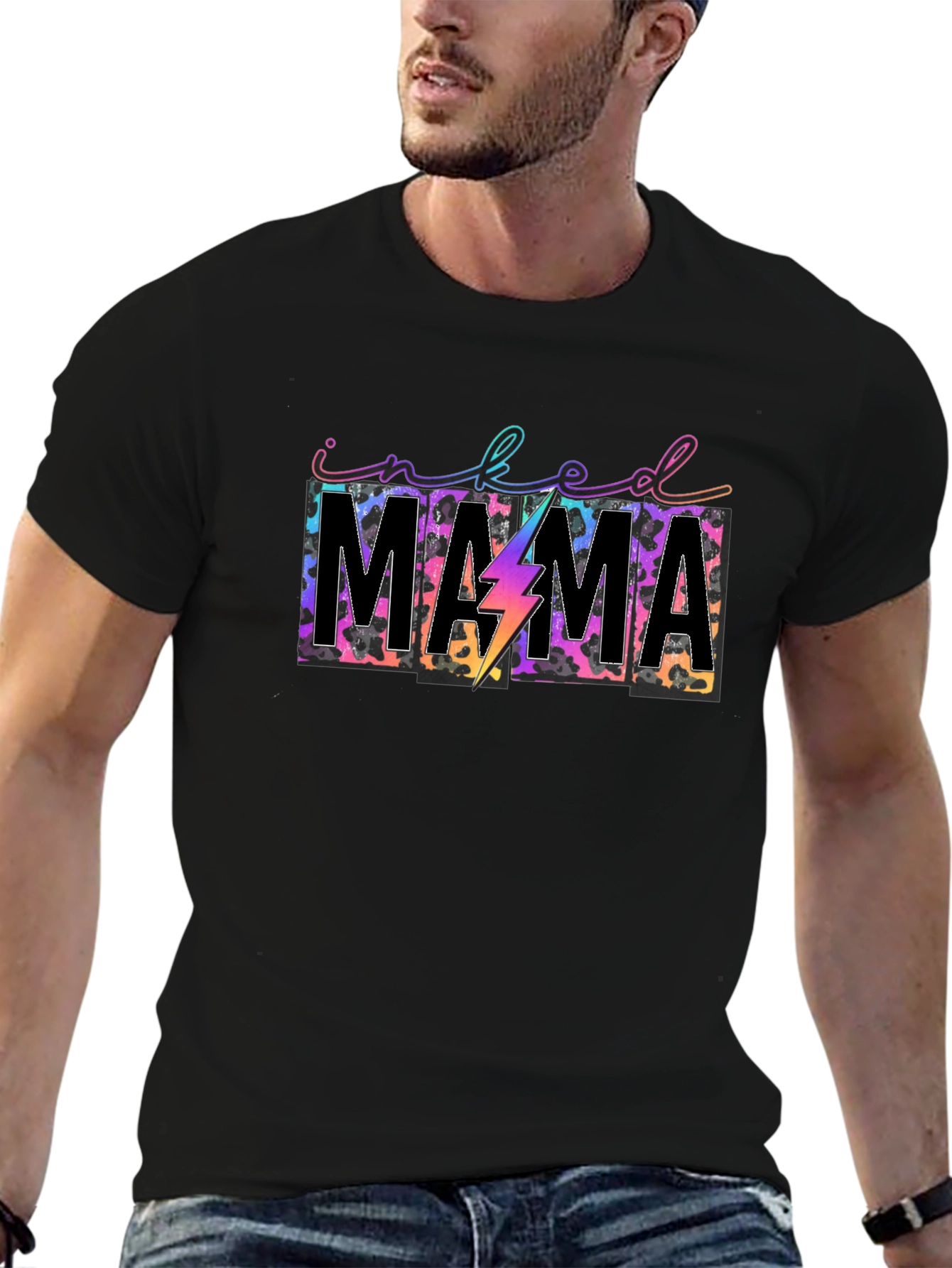Inked Mama Graphic Tee - Leopard Print T-Shirt