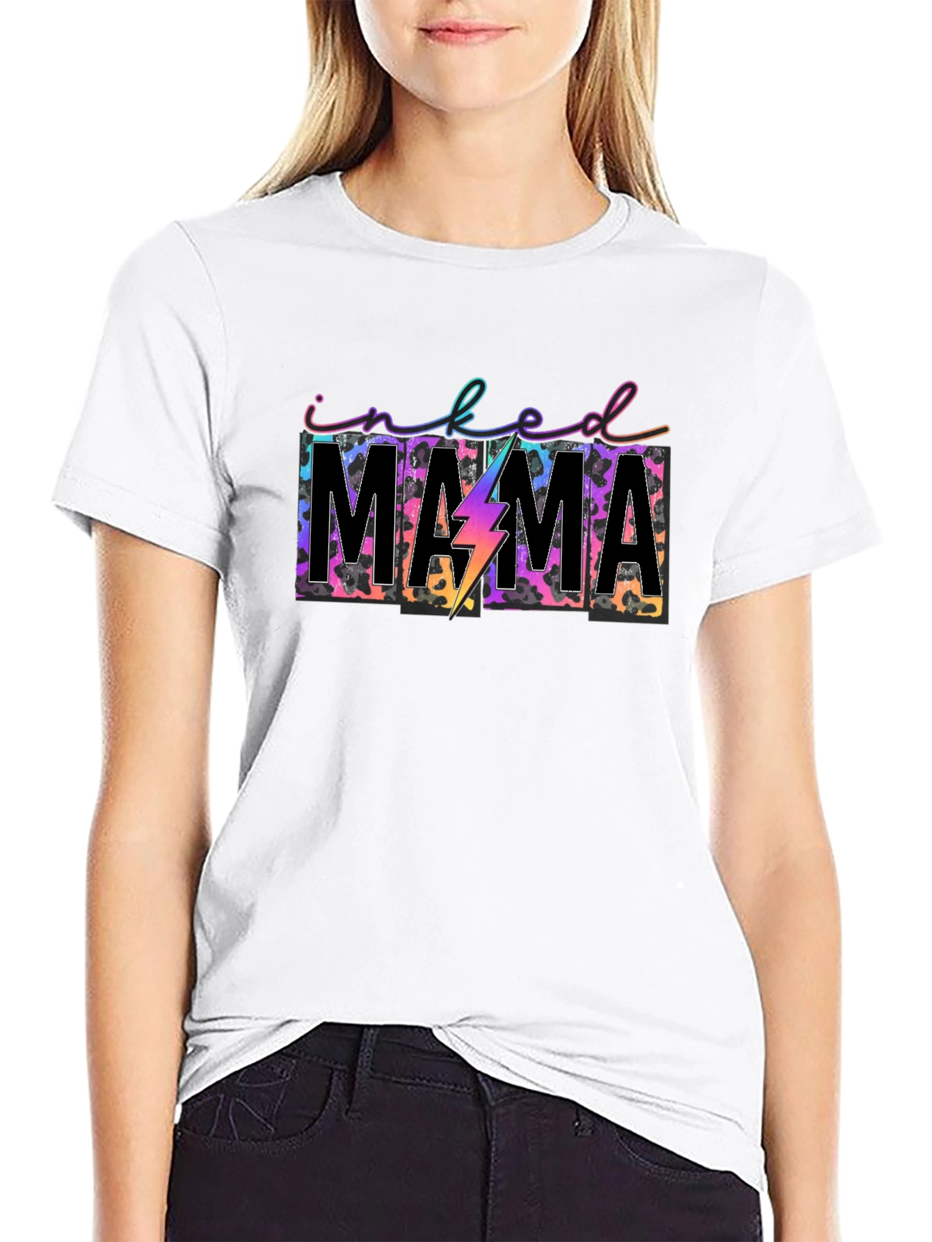 Inked Mama Graphic Tee - Leopard Print T-Shirt