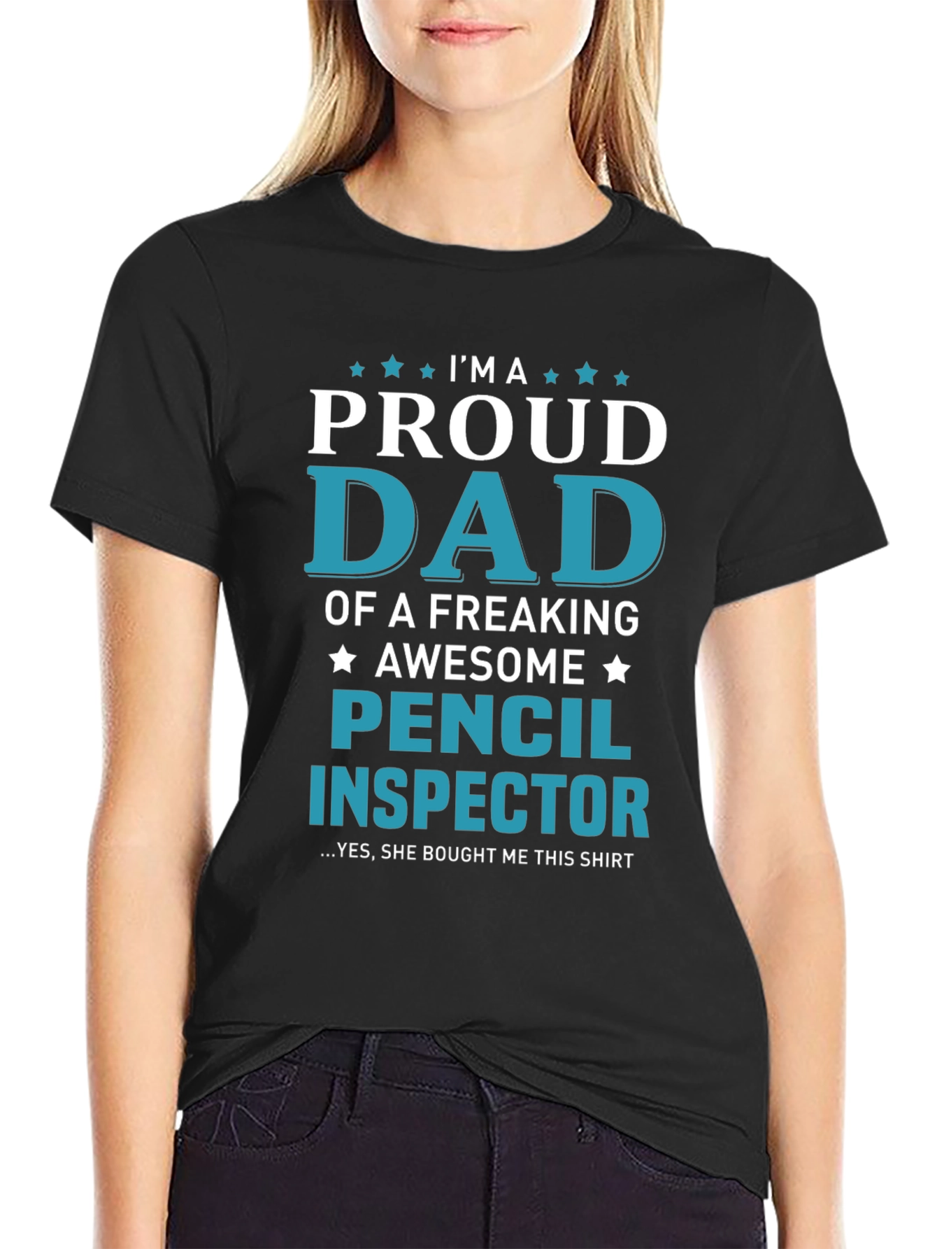 Proud Dad Pencil Inspector Graphic Tee