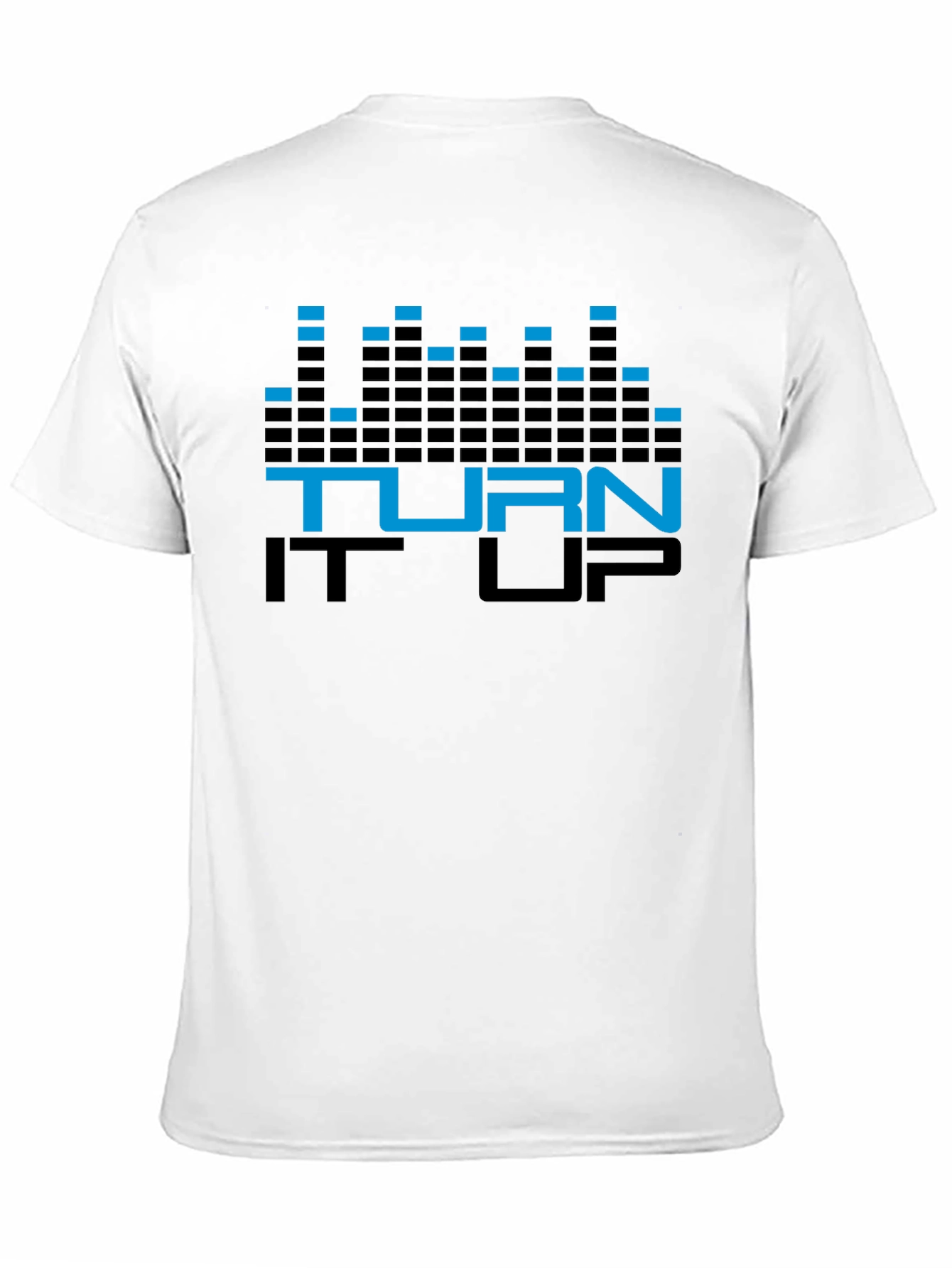 Turn It Up Graphic Tee - Black Cotton T-Shirt