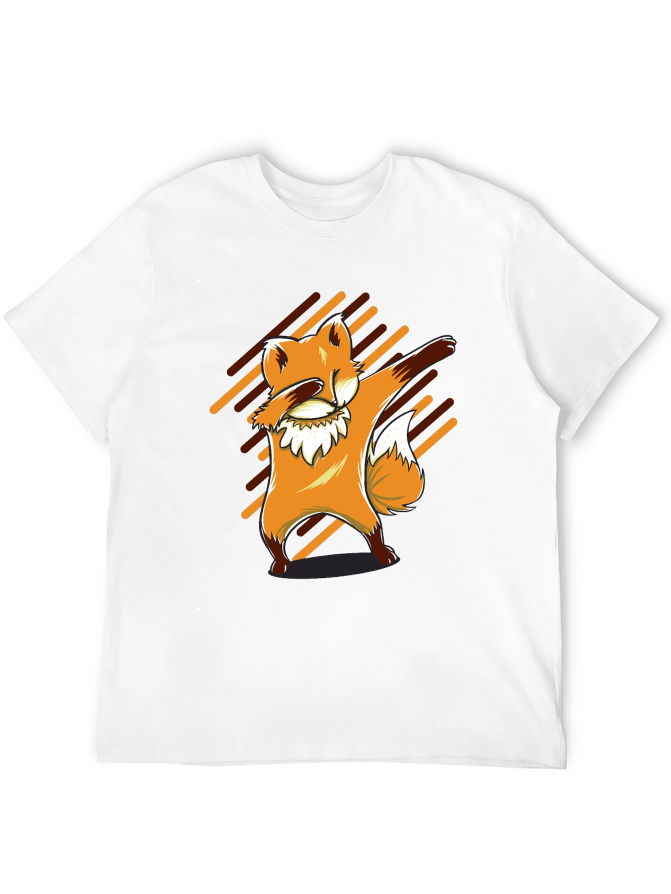 Dabbing Fox Graphic Tee - Black Cotton T-Shirt