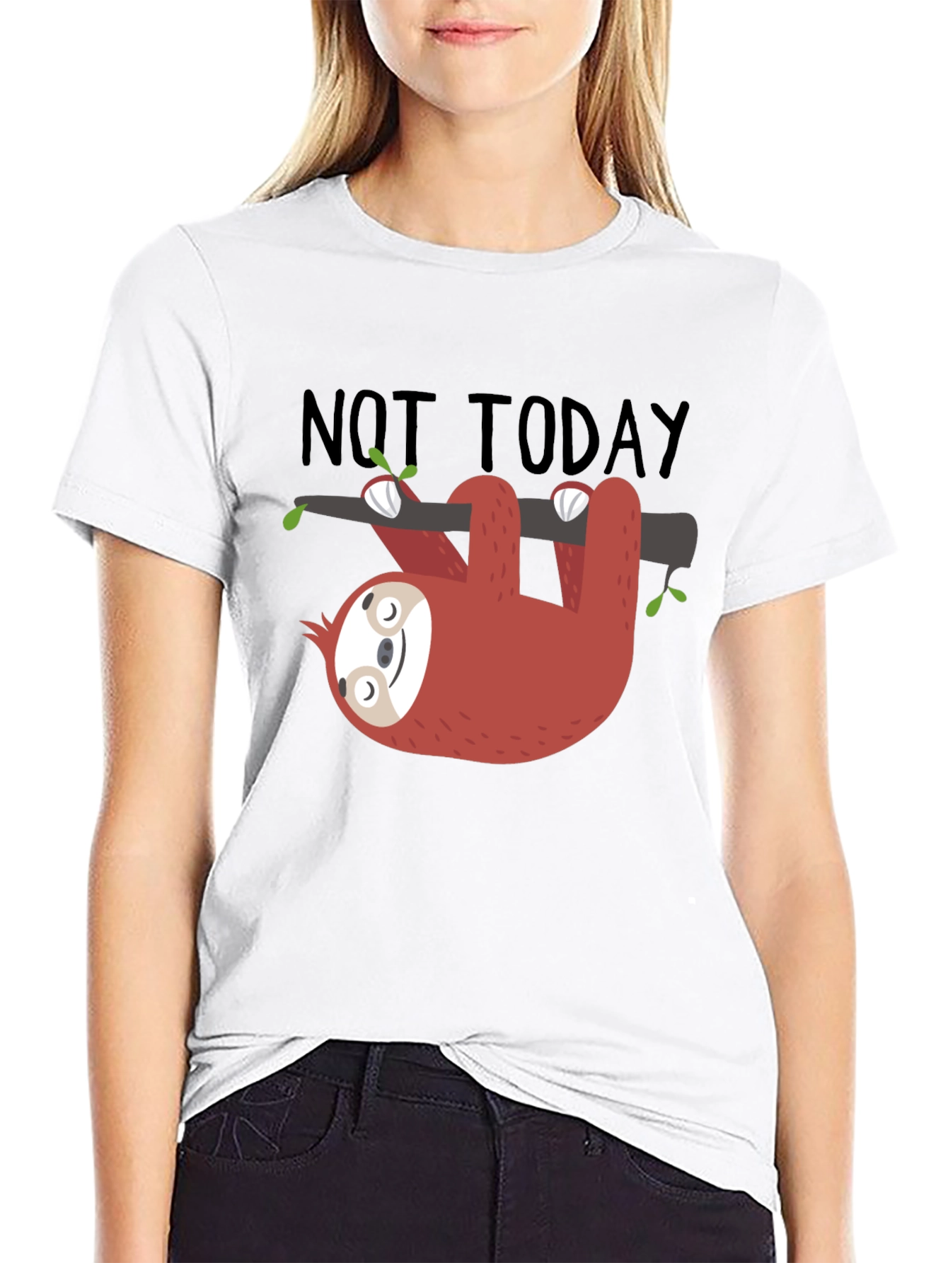Not Today Sloth Graphic T-Shirt