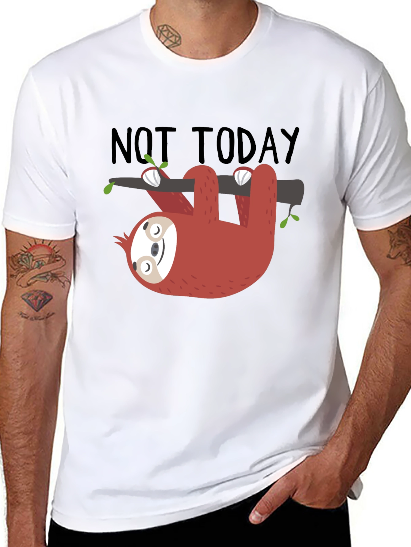 Not Today Sloth Graphic T-Shirt