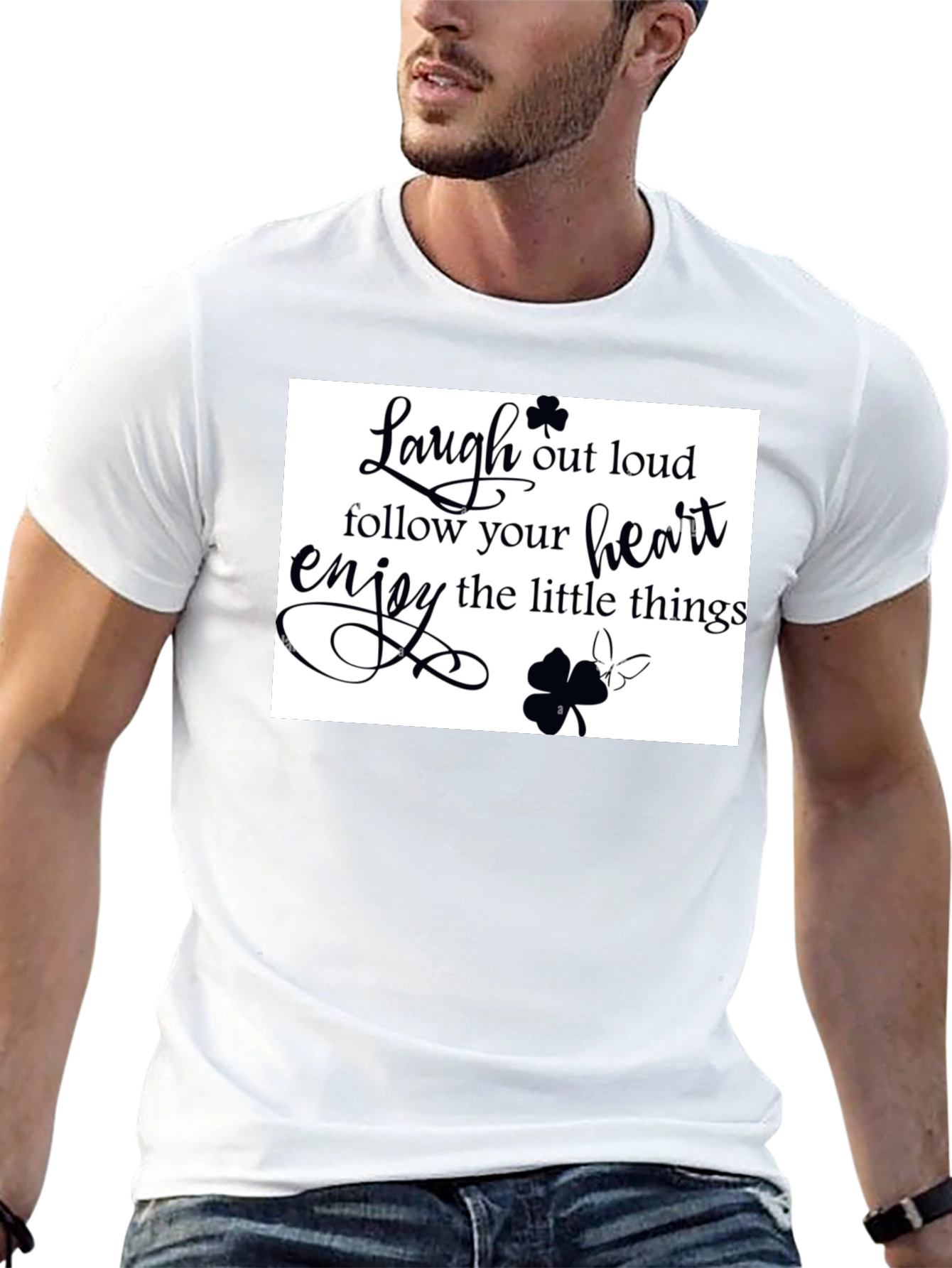 Laugh Out Loud Graphic Tee - Black