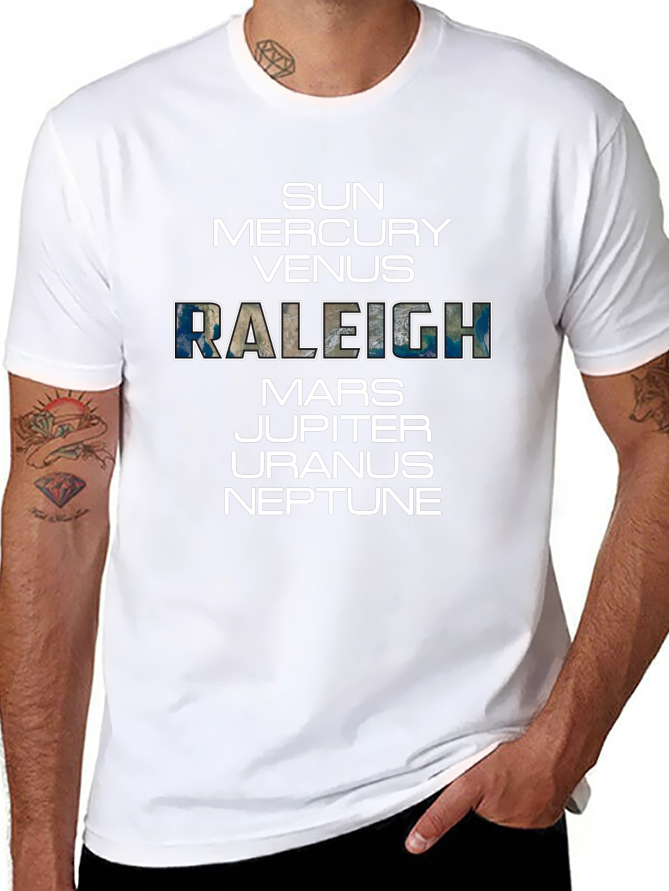 Planets & Raleigh Graphic T-Shirt