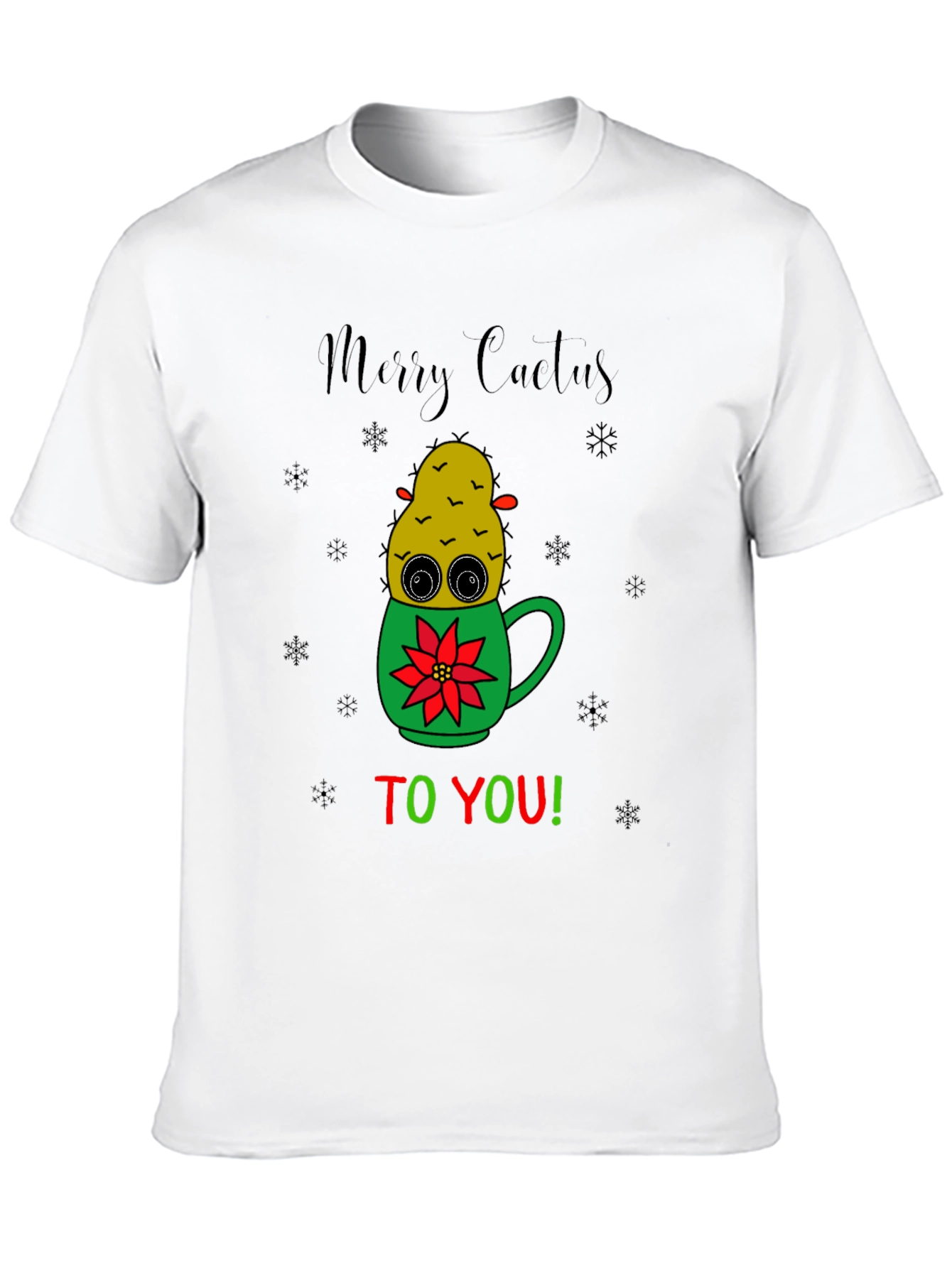Merry Cactus To You! Novelty Holiday Graphic Tee