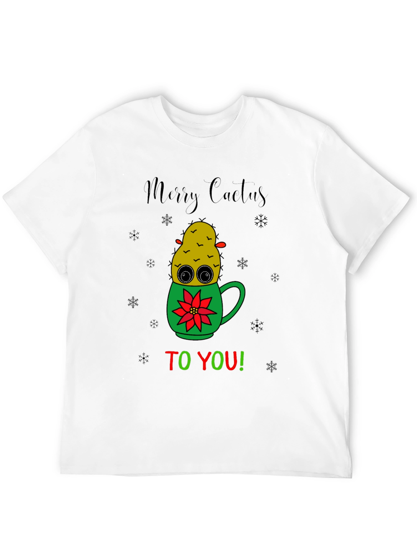Merry Cactus To You! Novelty Holiday Graphic Tee