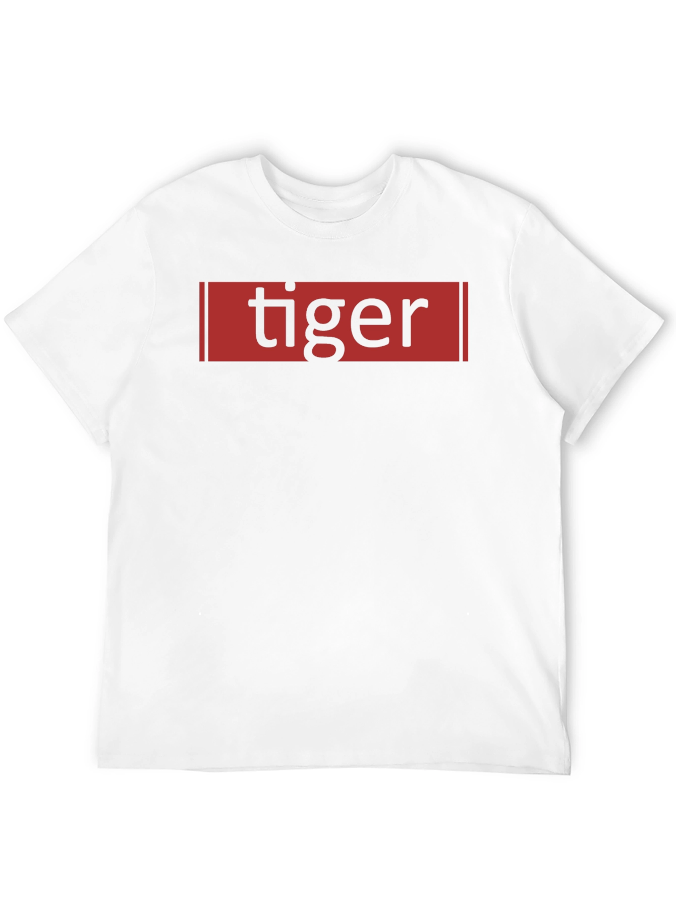 Tiger Graphic Print Crew Neck Black T-Shirt