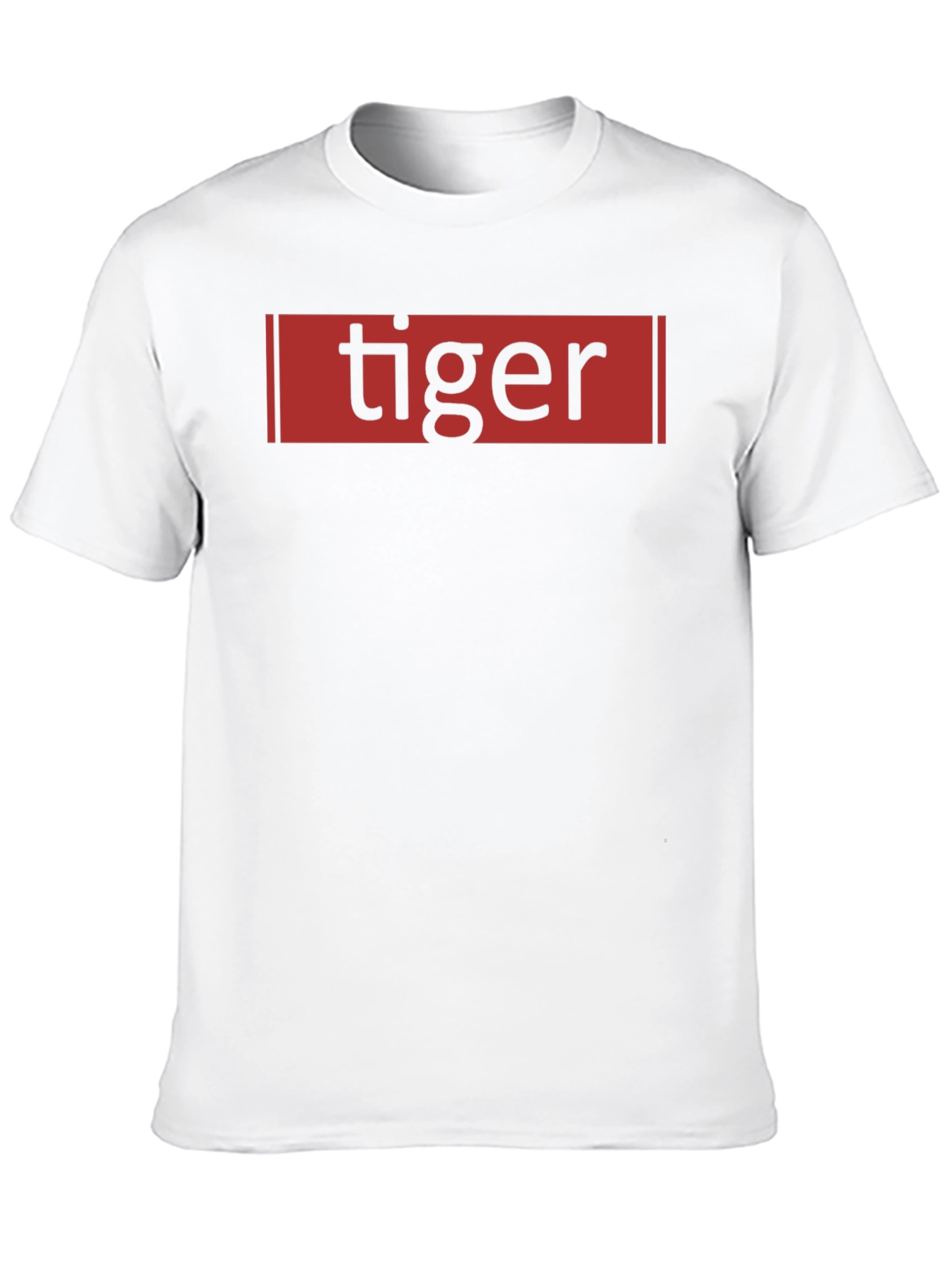 Tiger Graphic Print Crew Neck Black T-Shirt