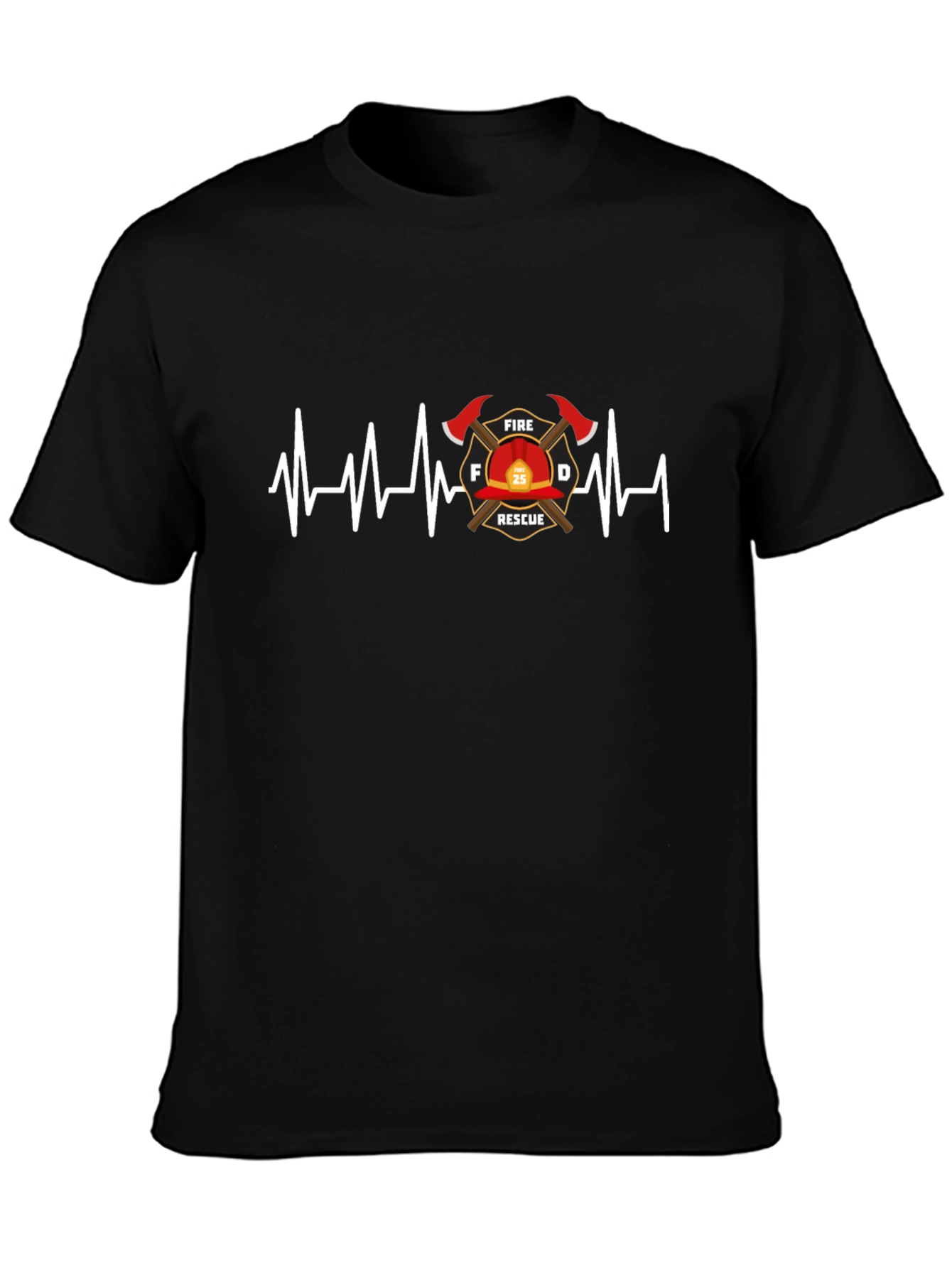 Firefighter Rescue Heartbeat T-Shirt