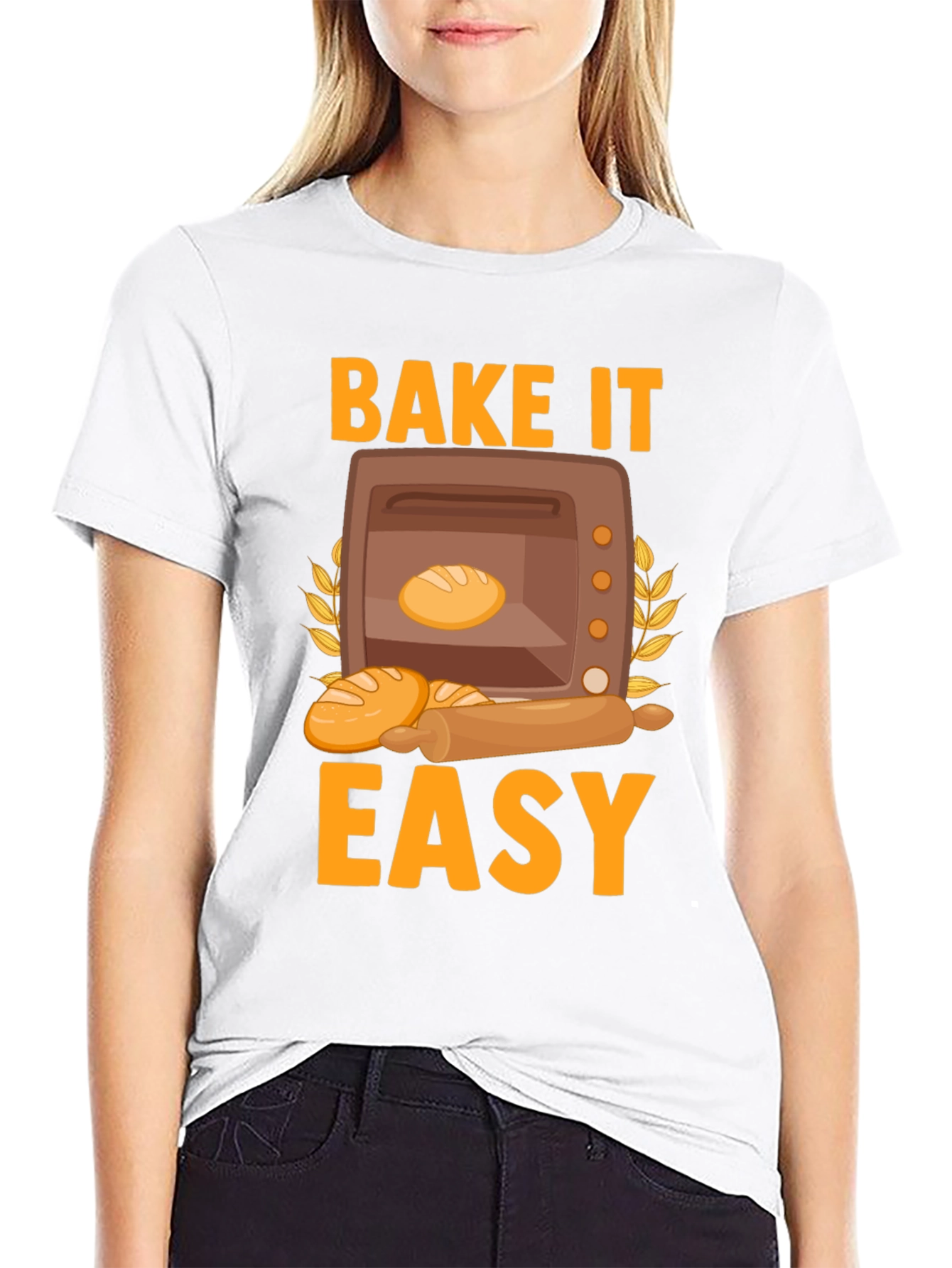 Bake It Easy Graphic T-Shirt - Baking Lovers Tee