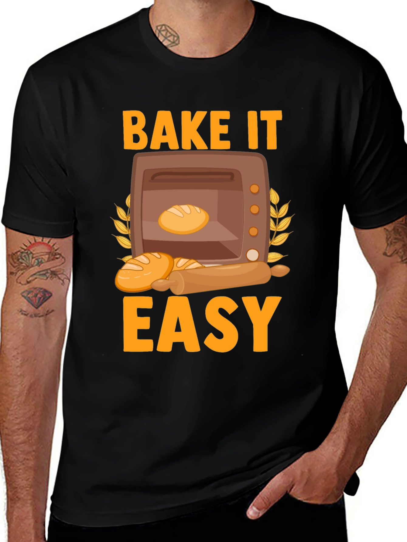 Bake It Easy Graphic T-Shirt - Baking Lovers Tee