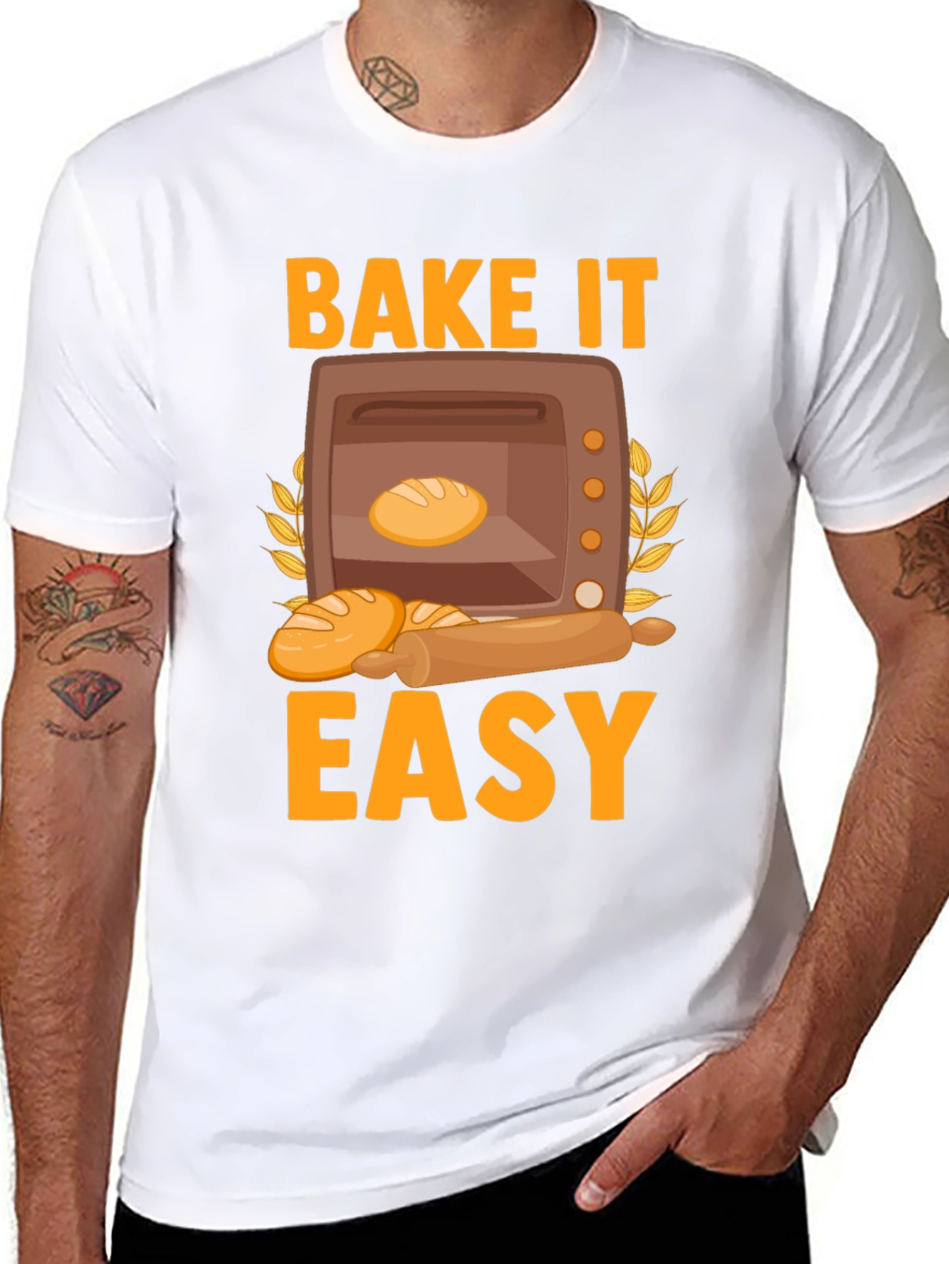 Bake It Easy Graphic T-Shirt - Baking Lovers Tee