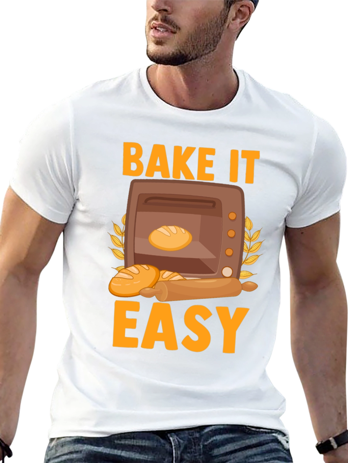 Bake It Easy Graphic T-Shirt - Baking Lovers Tee