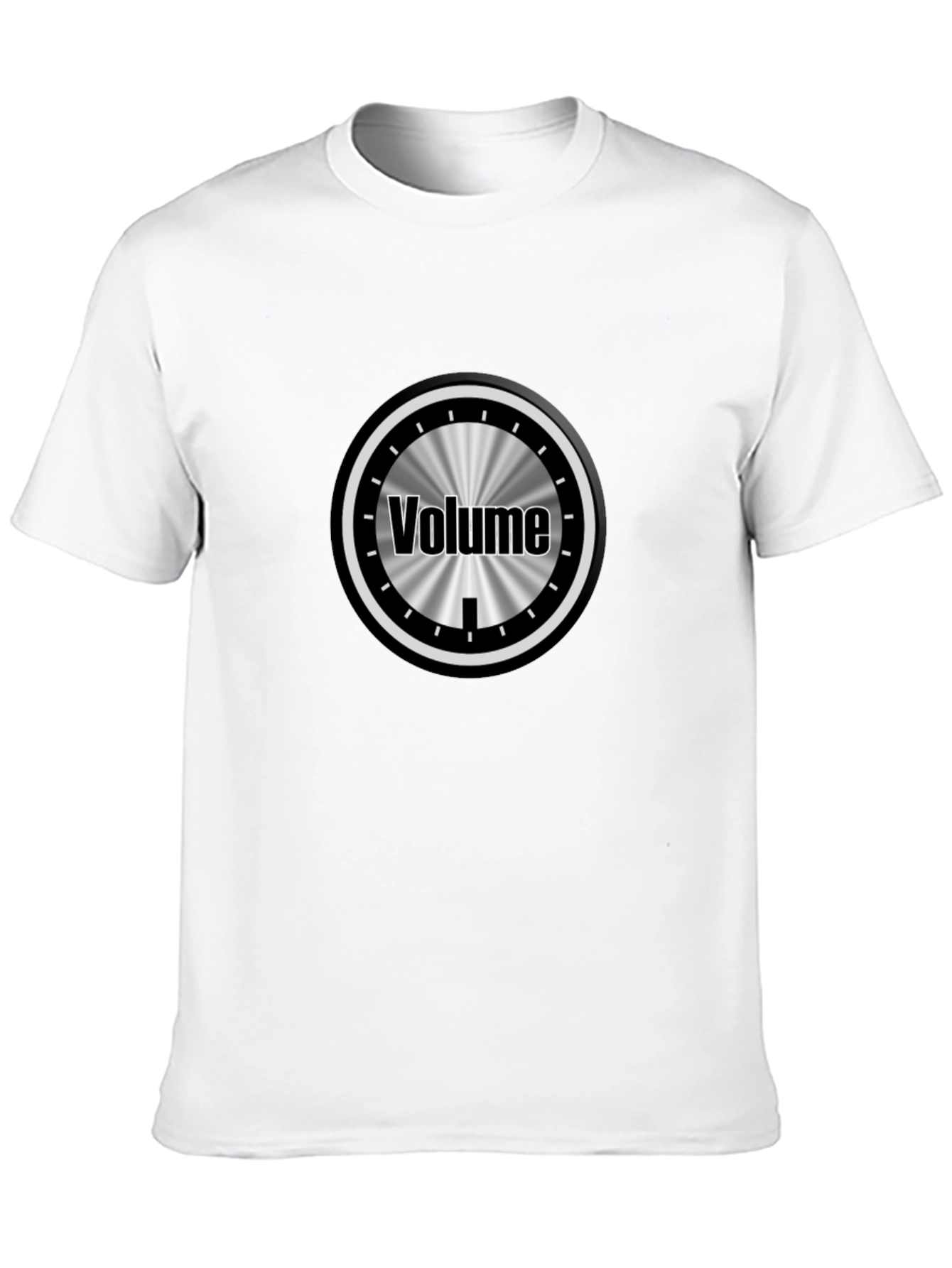 Volume Knob Graphic Tee - Black Cotton T-Shirt