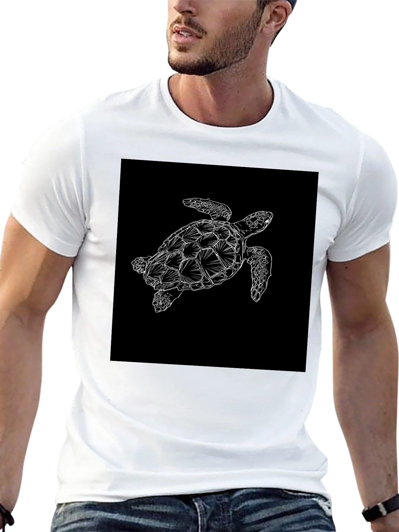 Black Turtle Graphic Tee - Sea Life Style