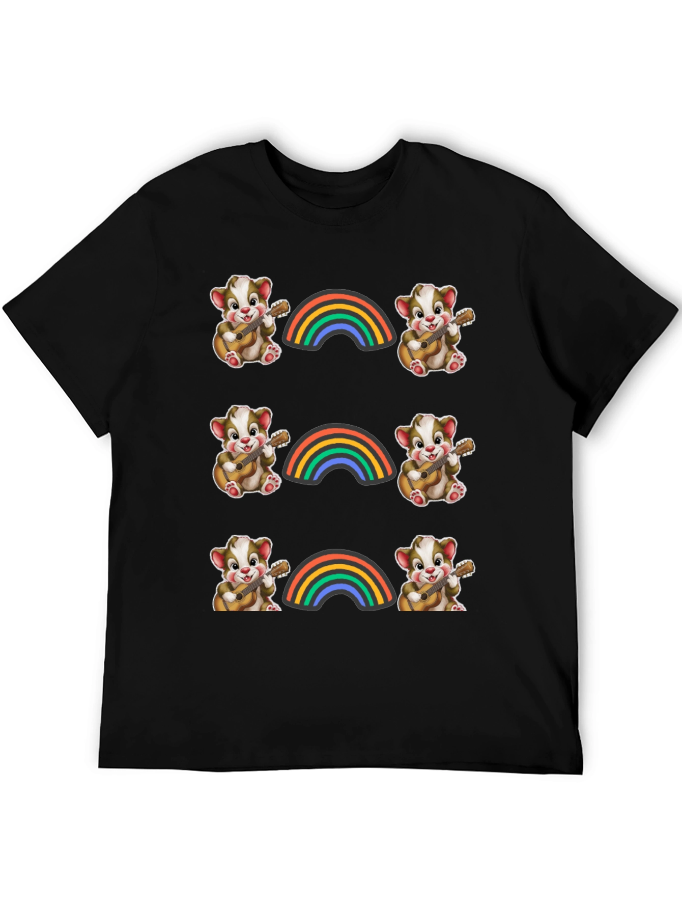 Rainbow Bear Guitarist Graphic Tee