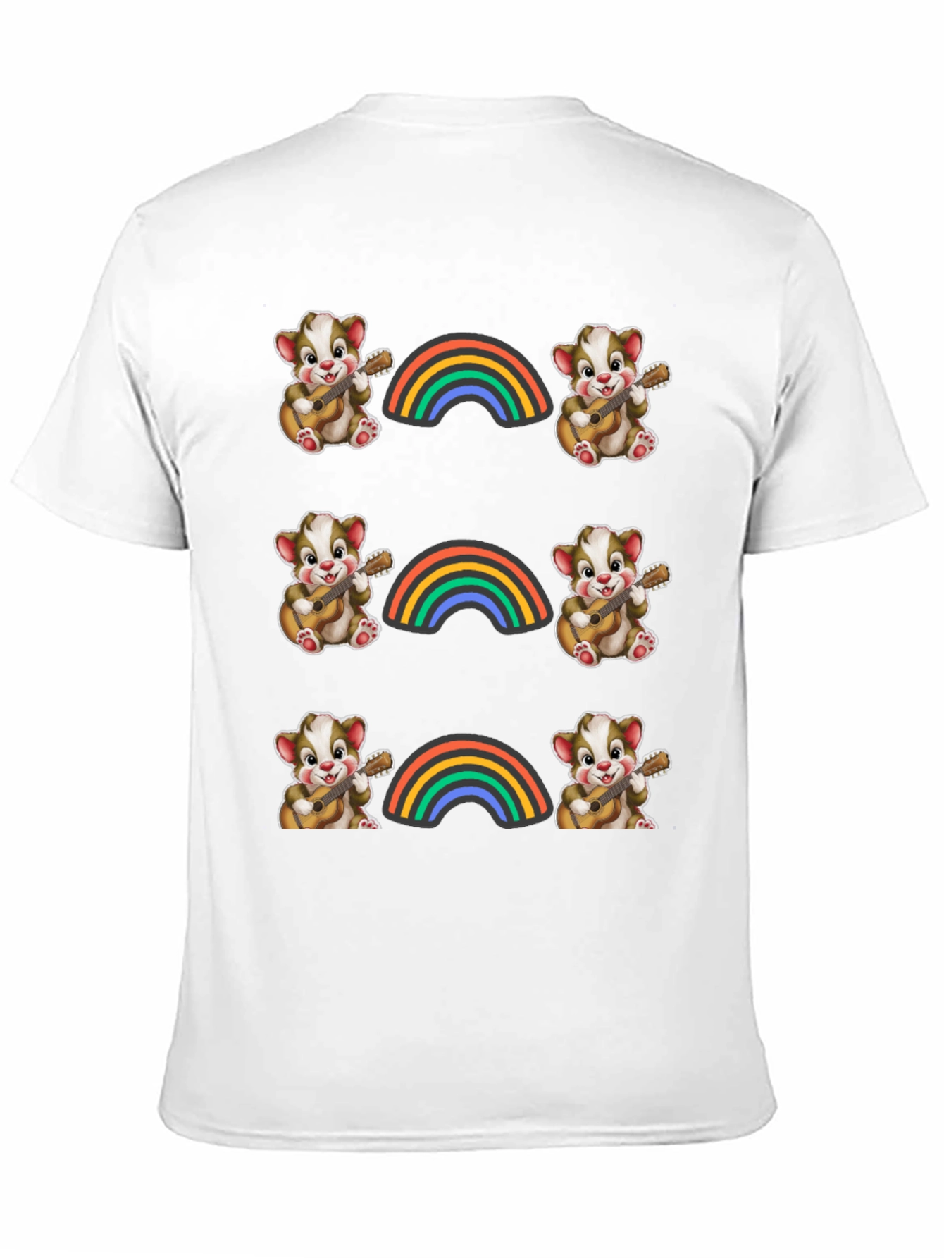 Rainbow Bear Guitarist Graphic Tee