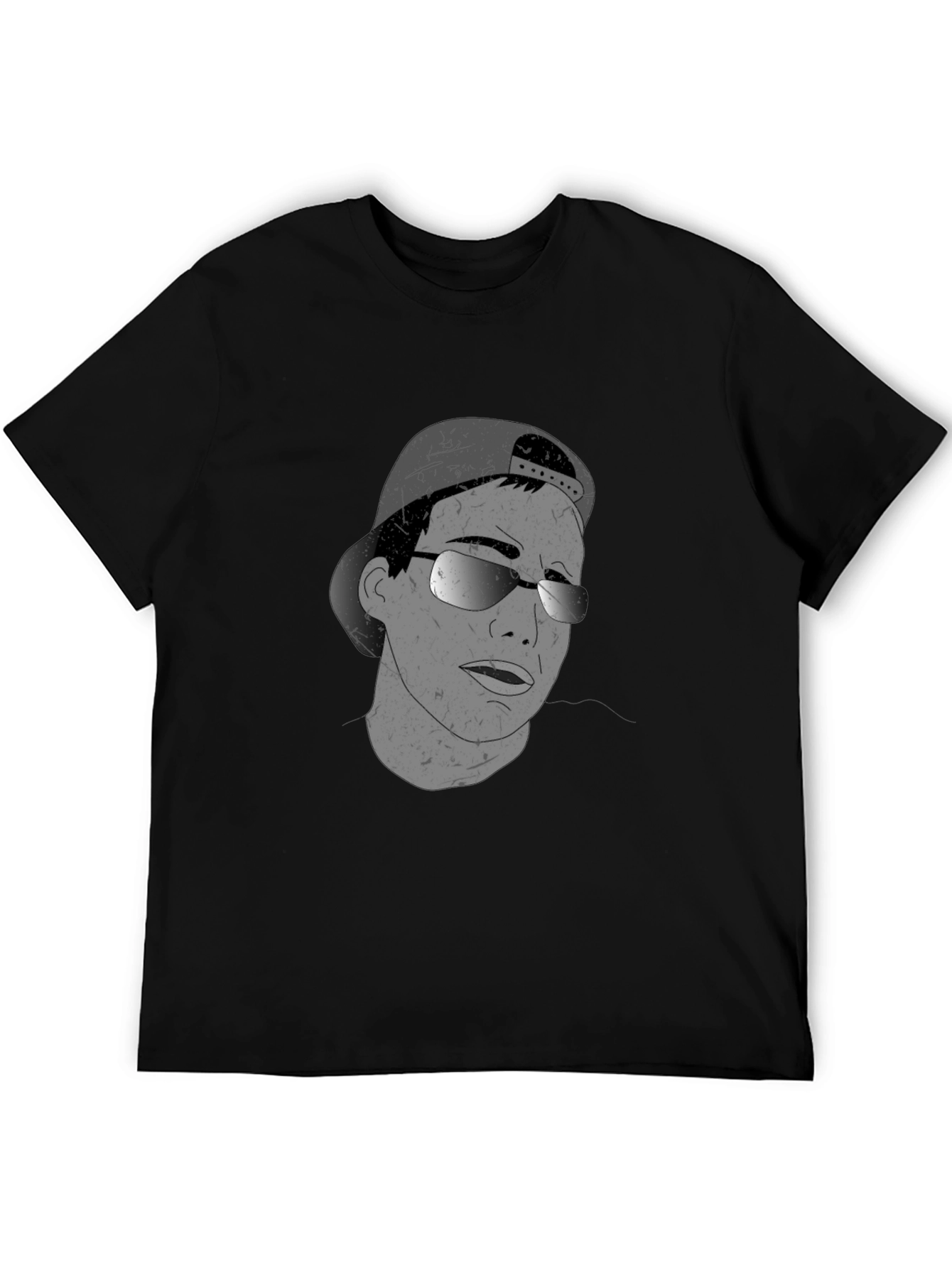Cool Graphic Tee - Man in Cap & Sunglasses