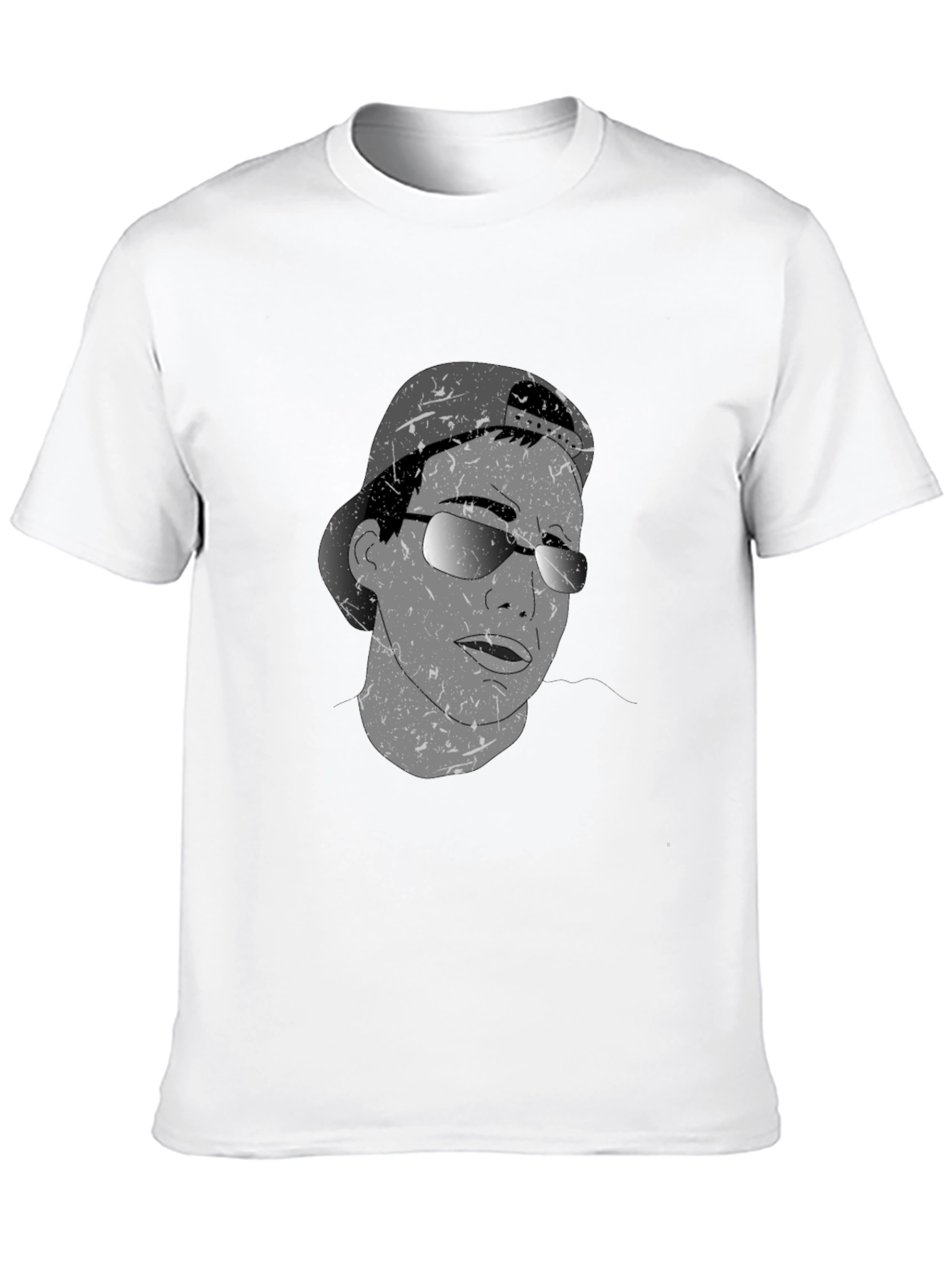 Cool Graphic Tee - Man in Cap & Sunglasses
