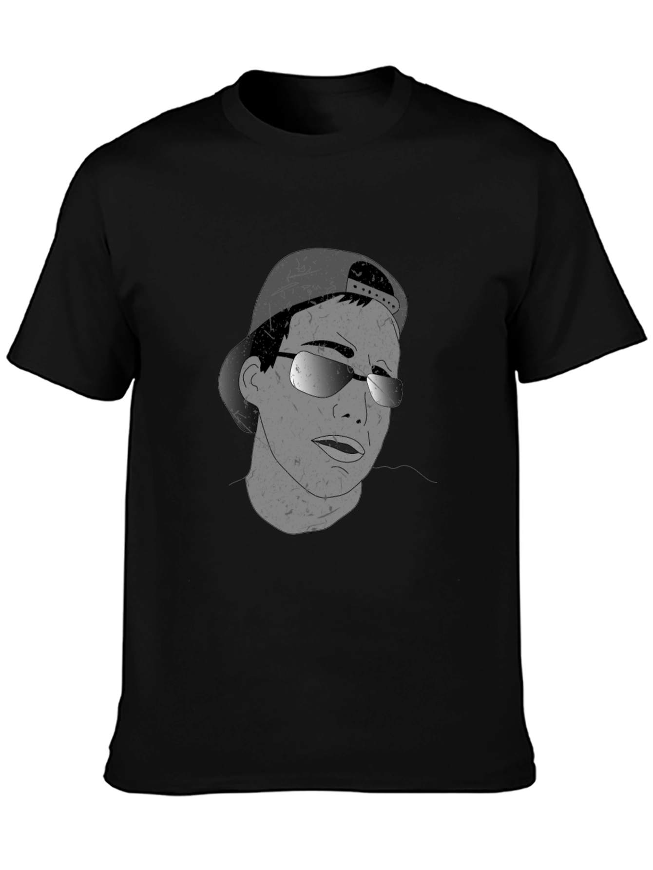 Cool Graphic Tee - Man in Cap & Sunglasses