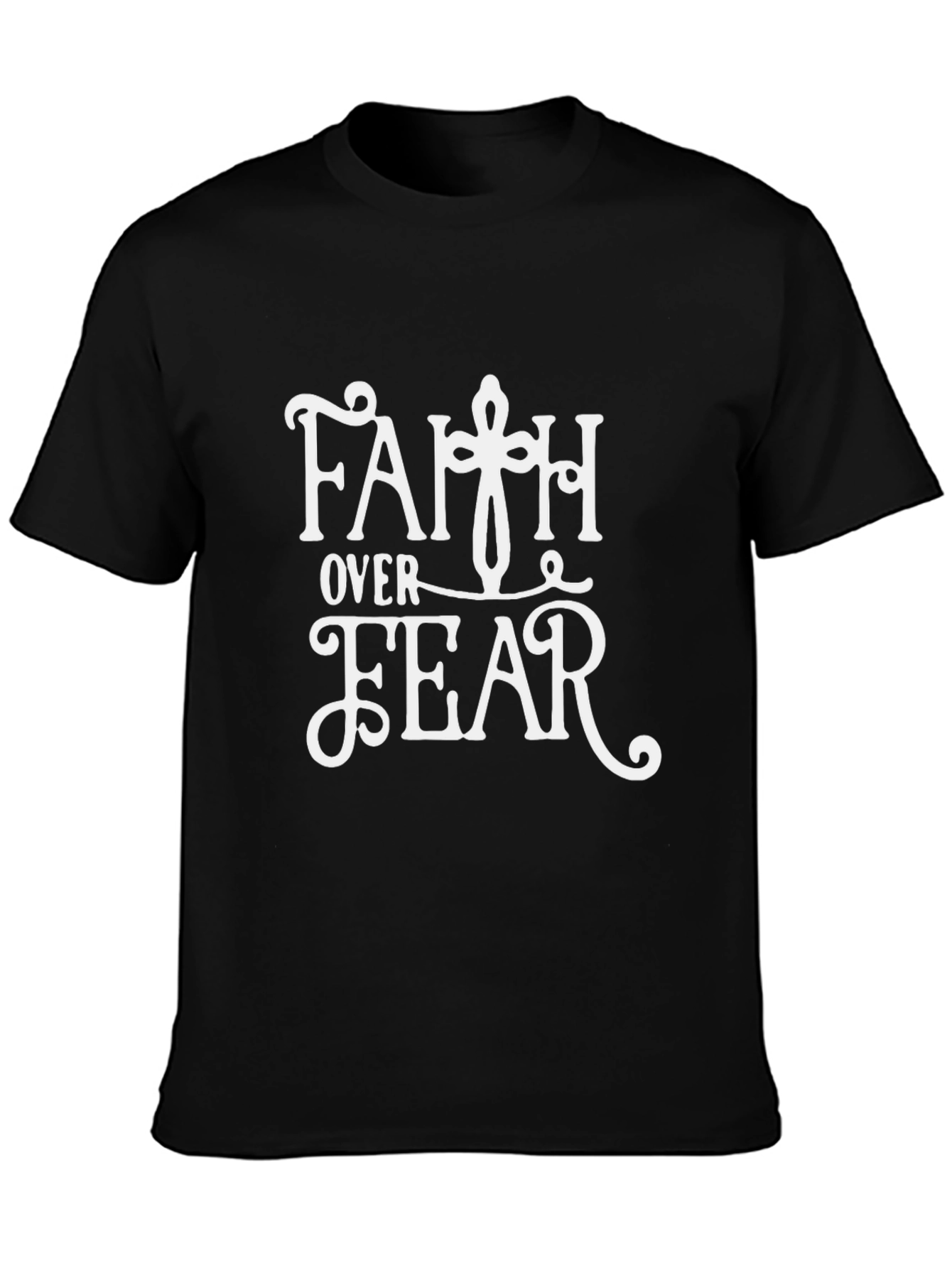 Faith Over Fear Graphic Tee - Black T-Shirt