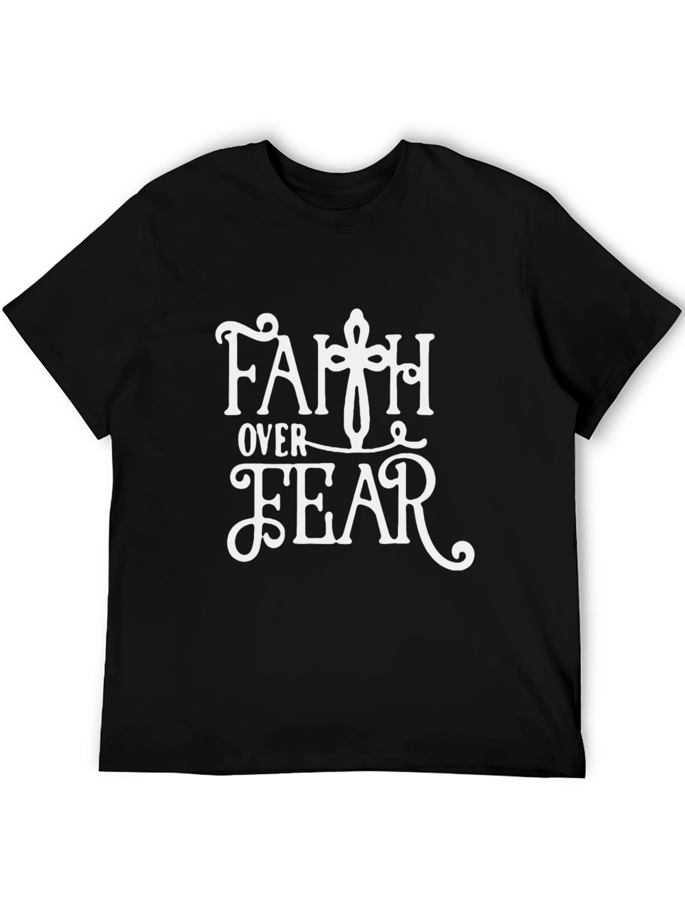 Faith Over Fear Graphic Tee - Black T-Shirt
