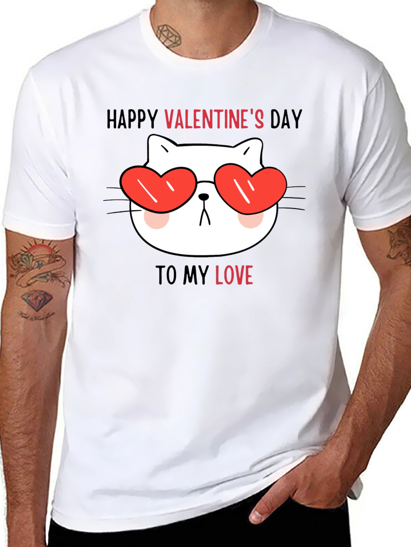 Valentines Day Cat T-Shirt: Love You