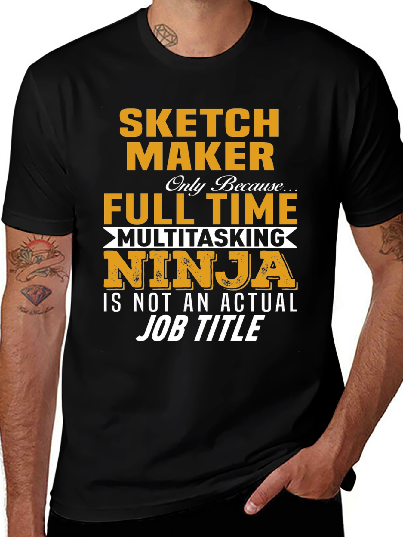 Sketch Maker Full Time Ninja T-Shirt