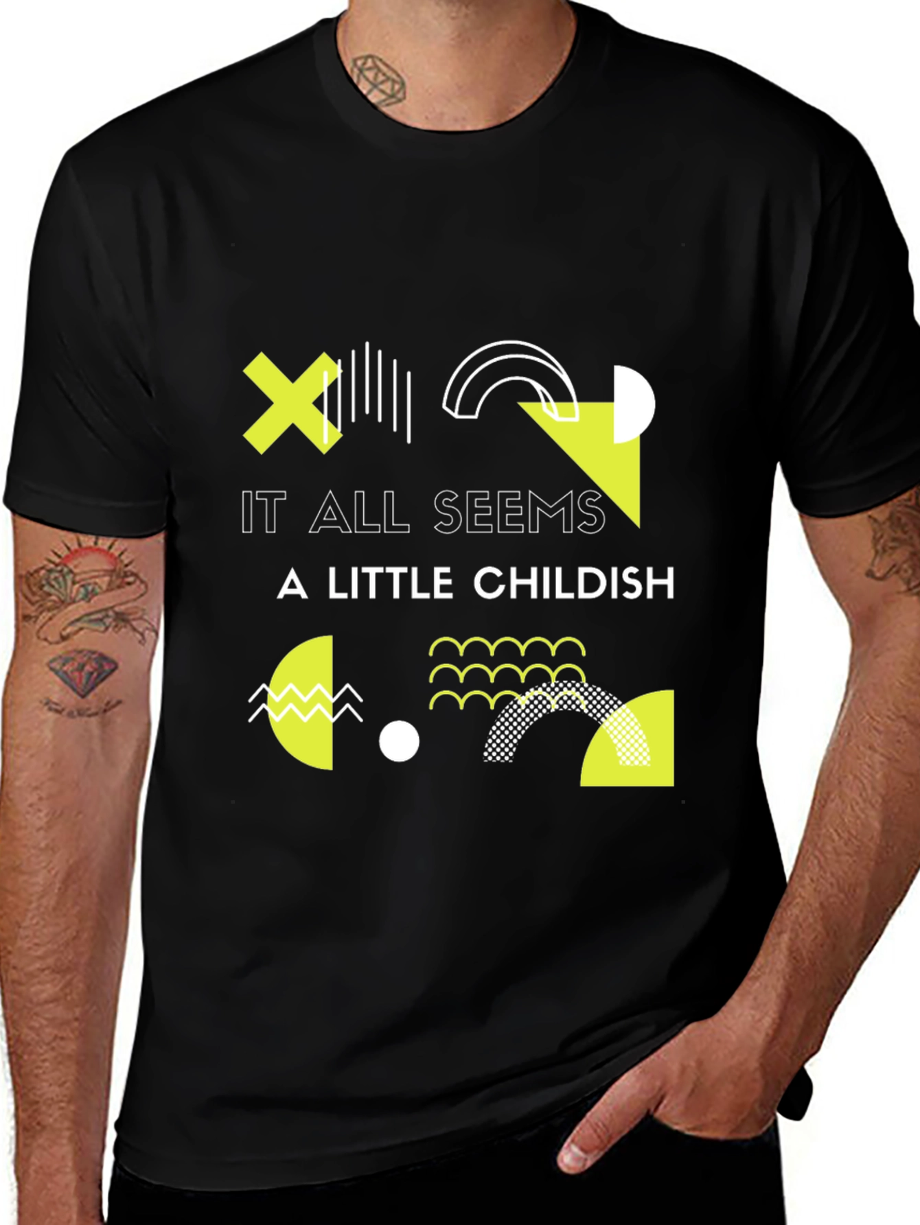 Modern Geometric Graphic Print T-Shirt