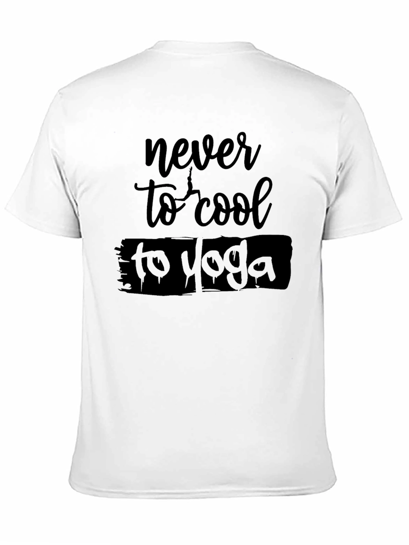 Never Too Cool Yoga Graphic Black T-Shirt