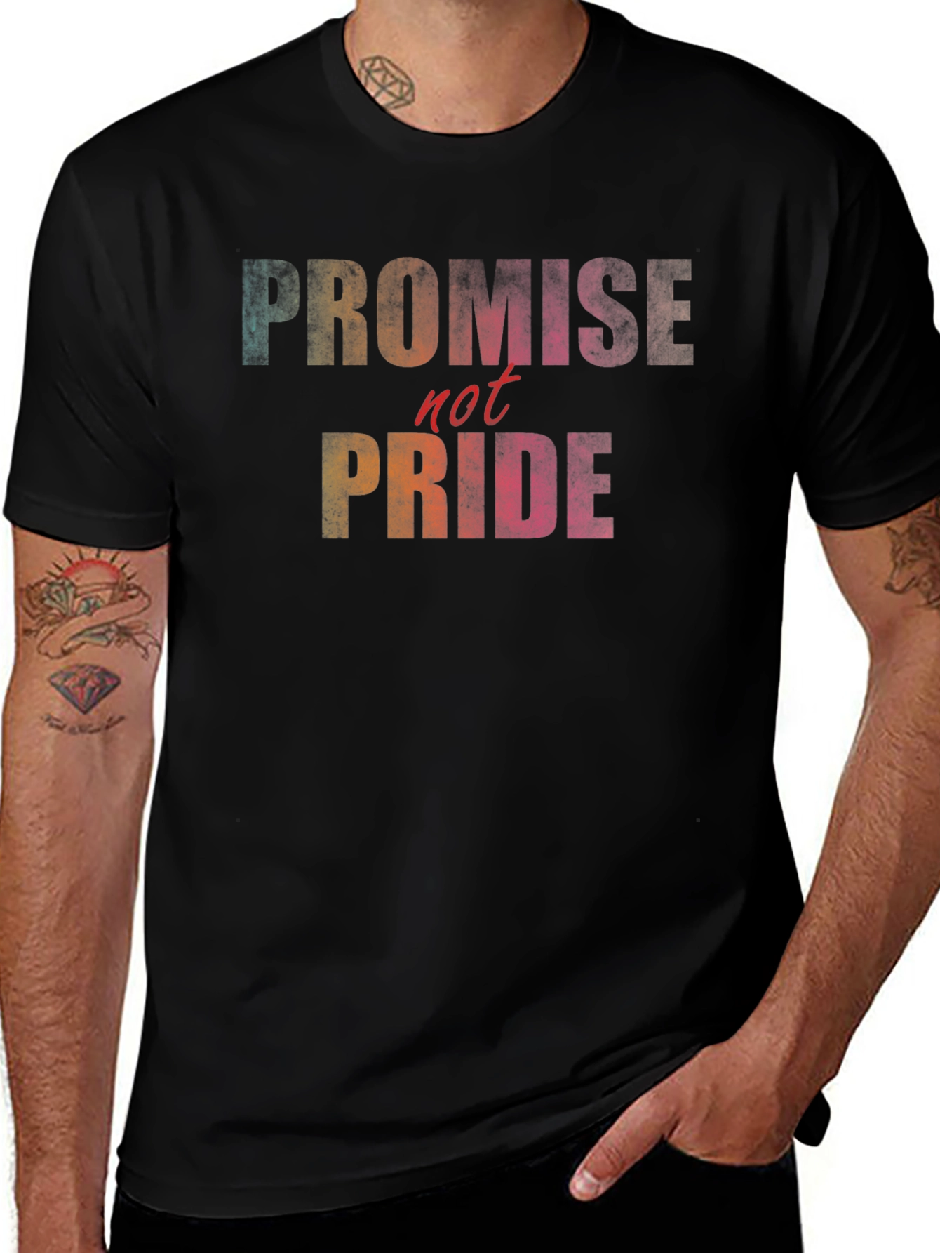 Promise Not Pride Graphic Tee - Black