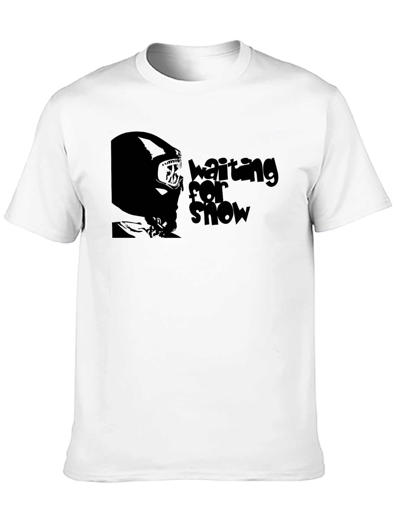 Waiting For Snow Black Graphic Tee