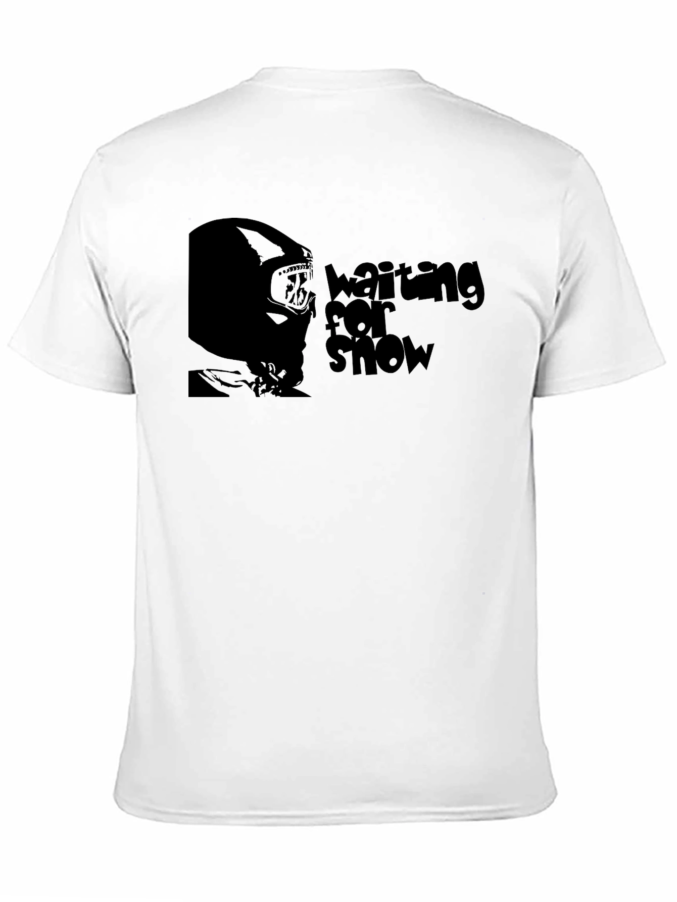 Waiting For Snow Black Graphic Tee