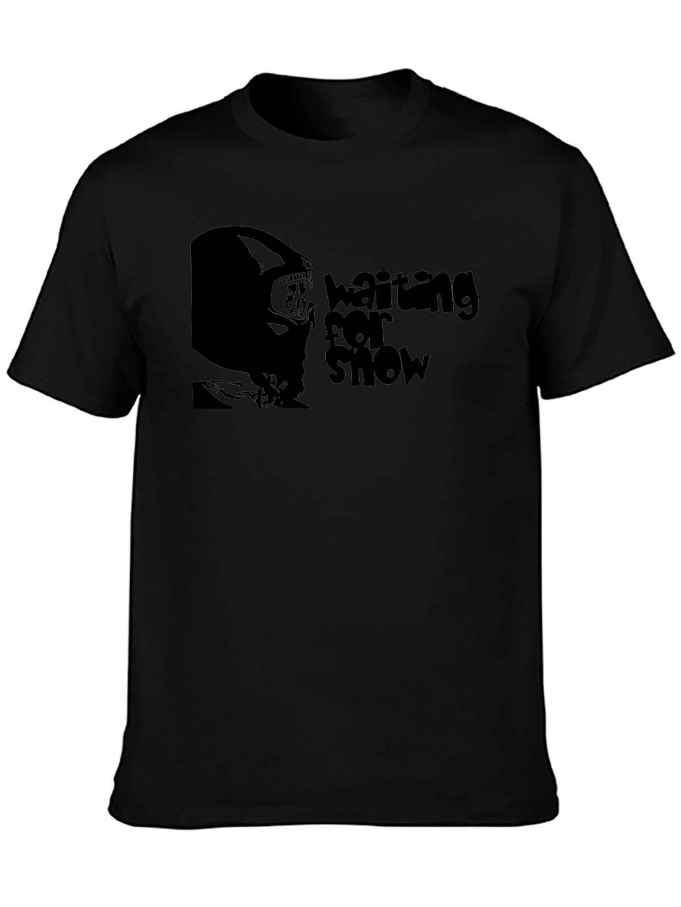Waiting For Snow Black Graphic Tee