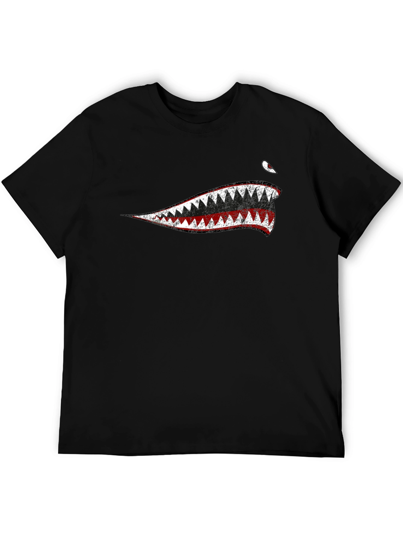 Shark Teeth Graphic Black T-Shirt