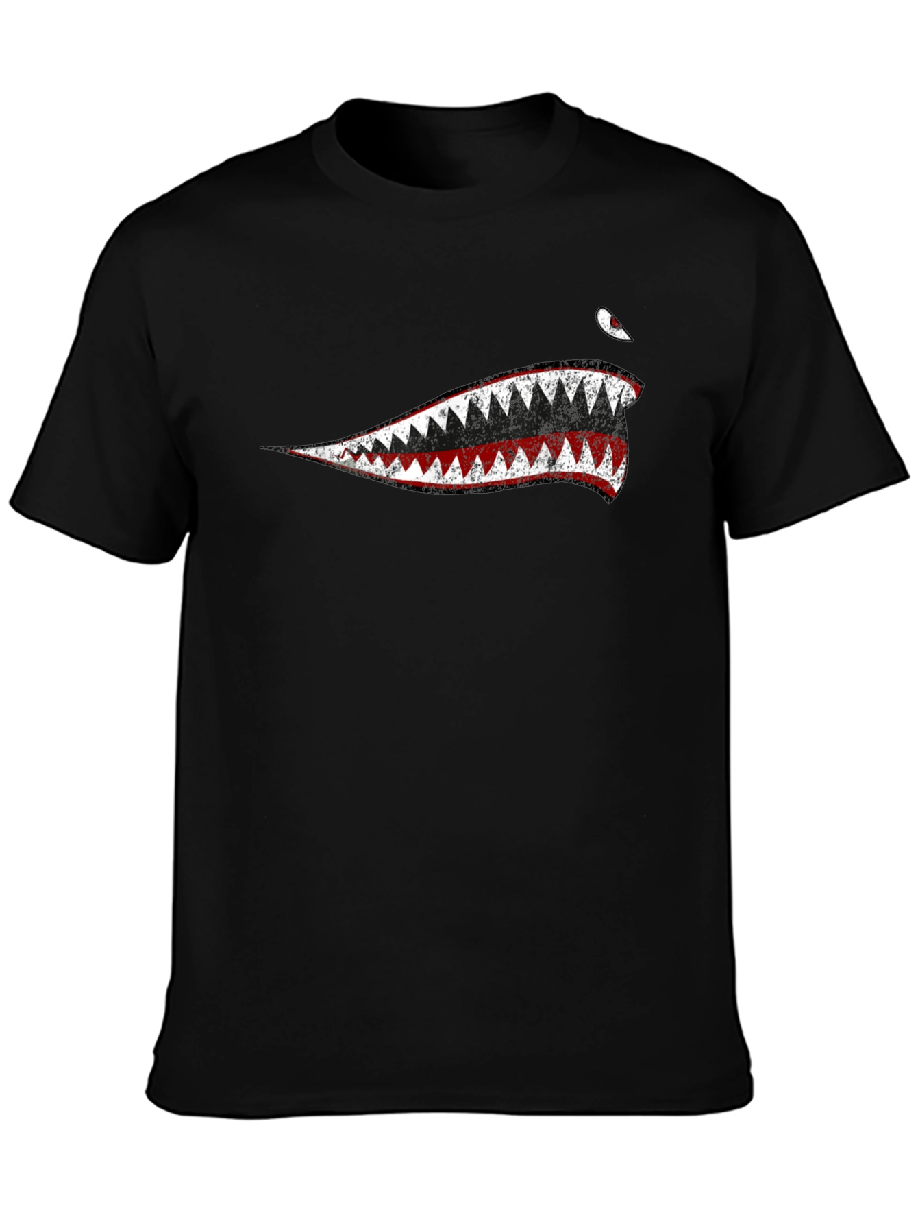 Shark Teeth Graphic Black T-Shirt