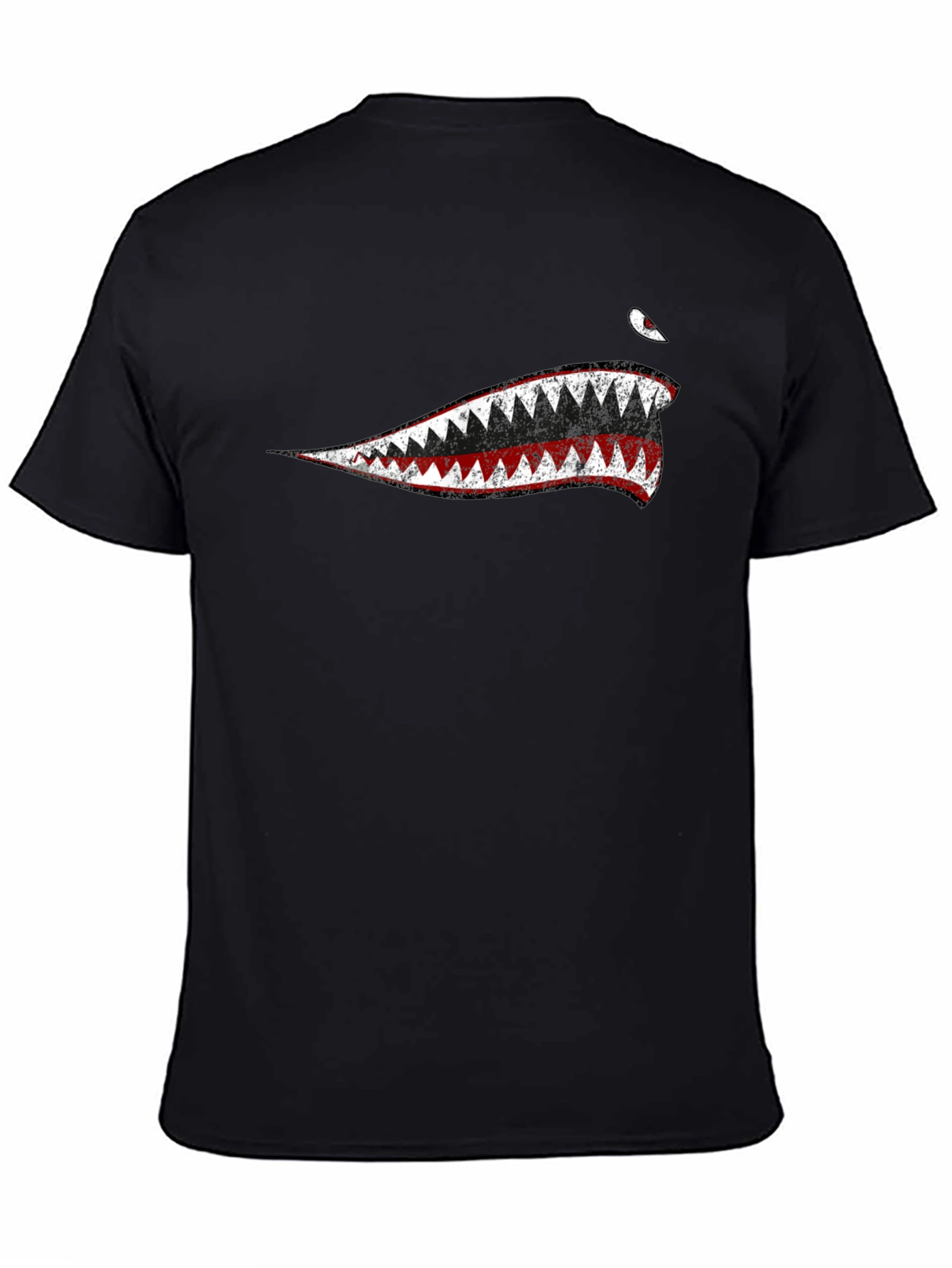 Shark Teeth Graphic Black T-Shirt