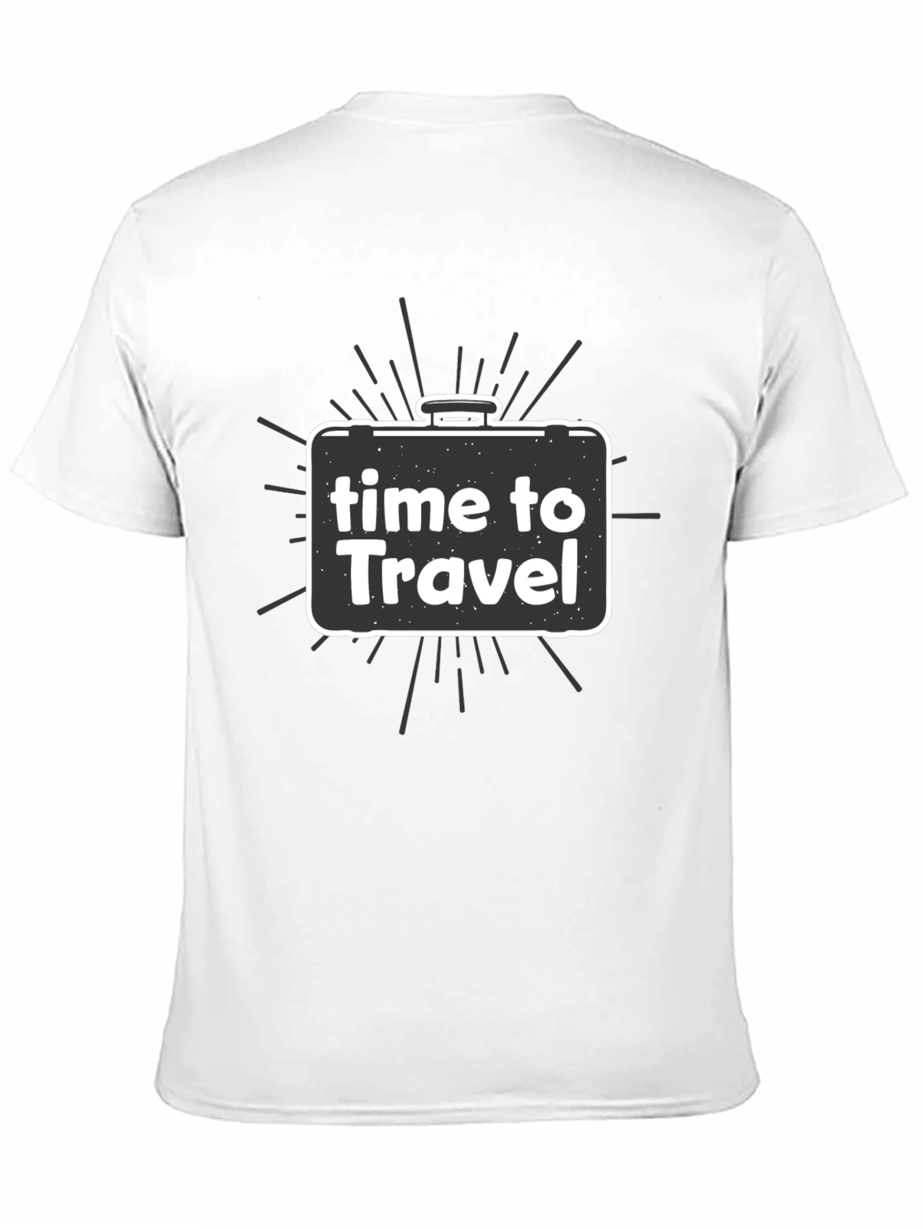 Time to Travel Black Graphic Tee