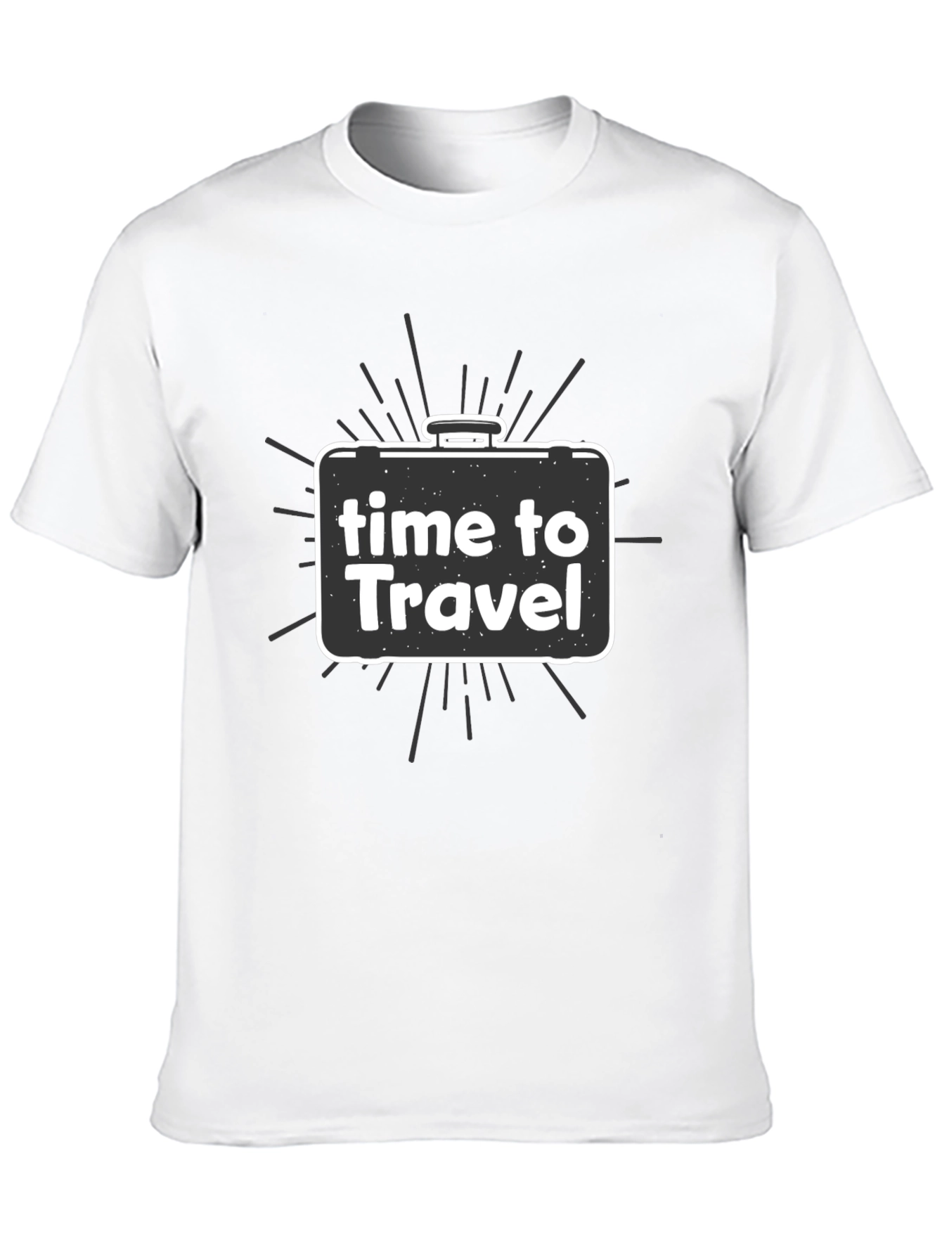Time to Travel Black Graphic Tee