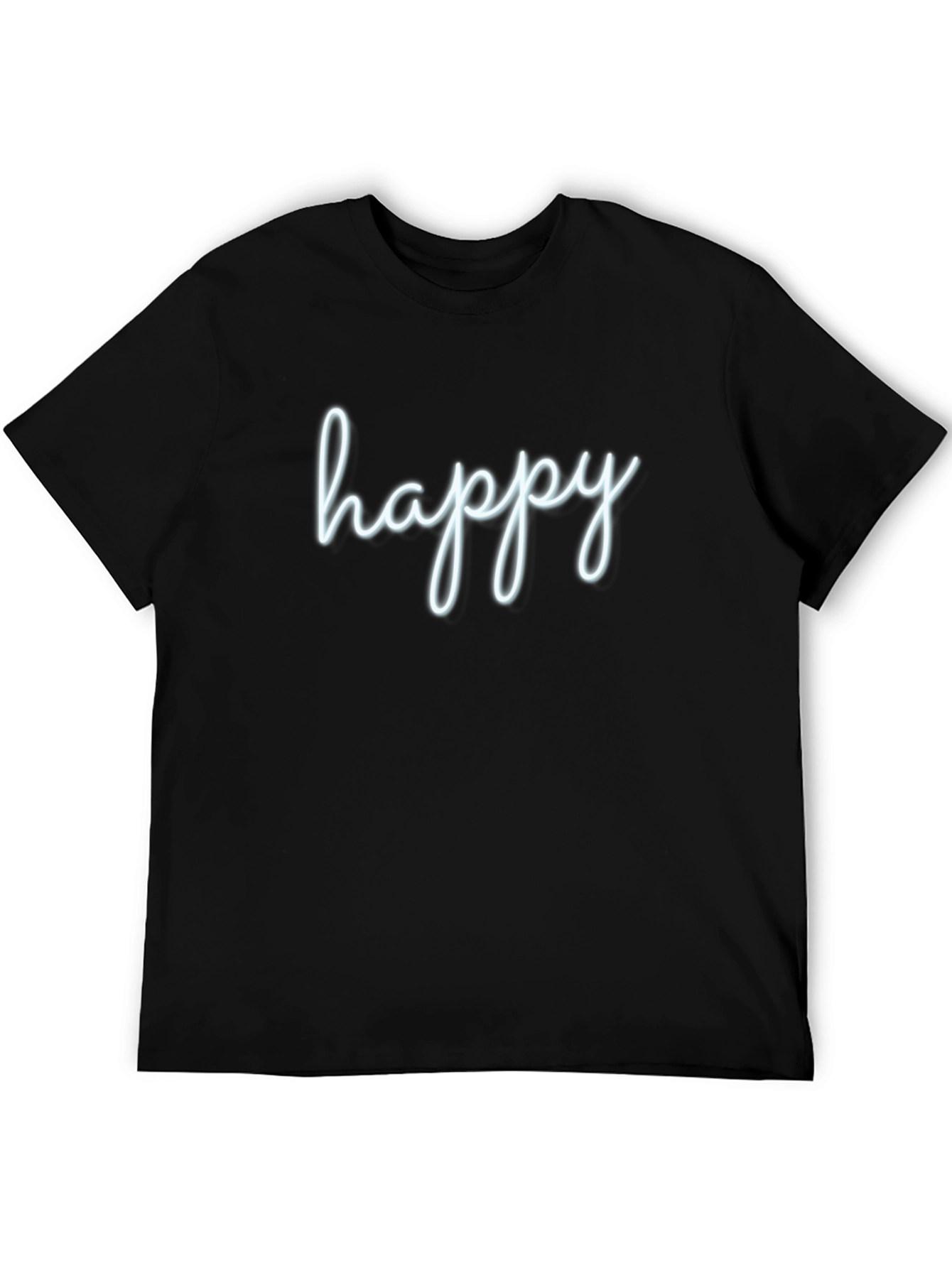 Happy Graphic Tee - Mens Black T-Shirt